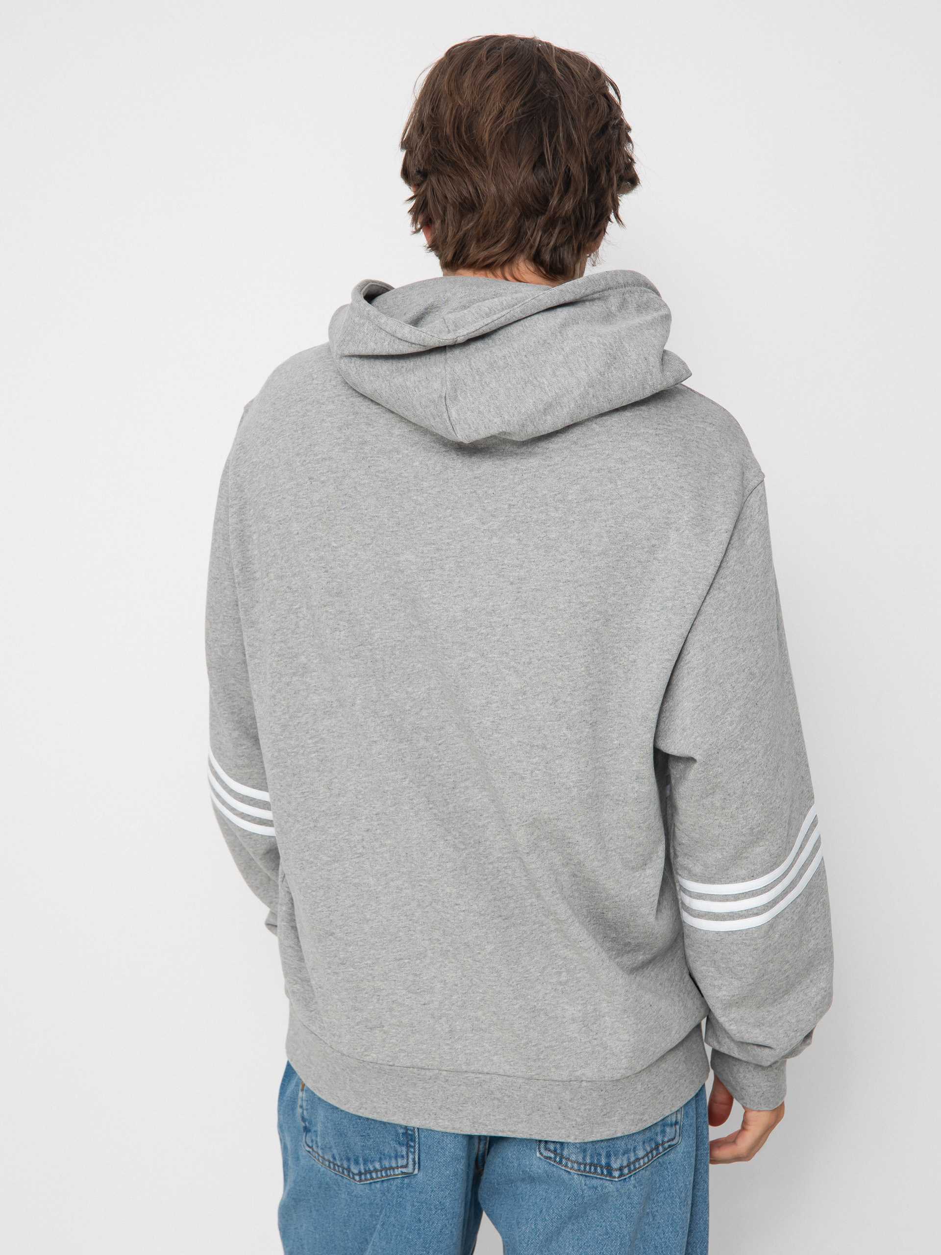 adidas Classic HD Hoodie (mgreyh/white)