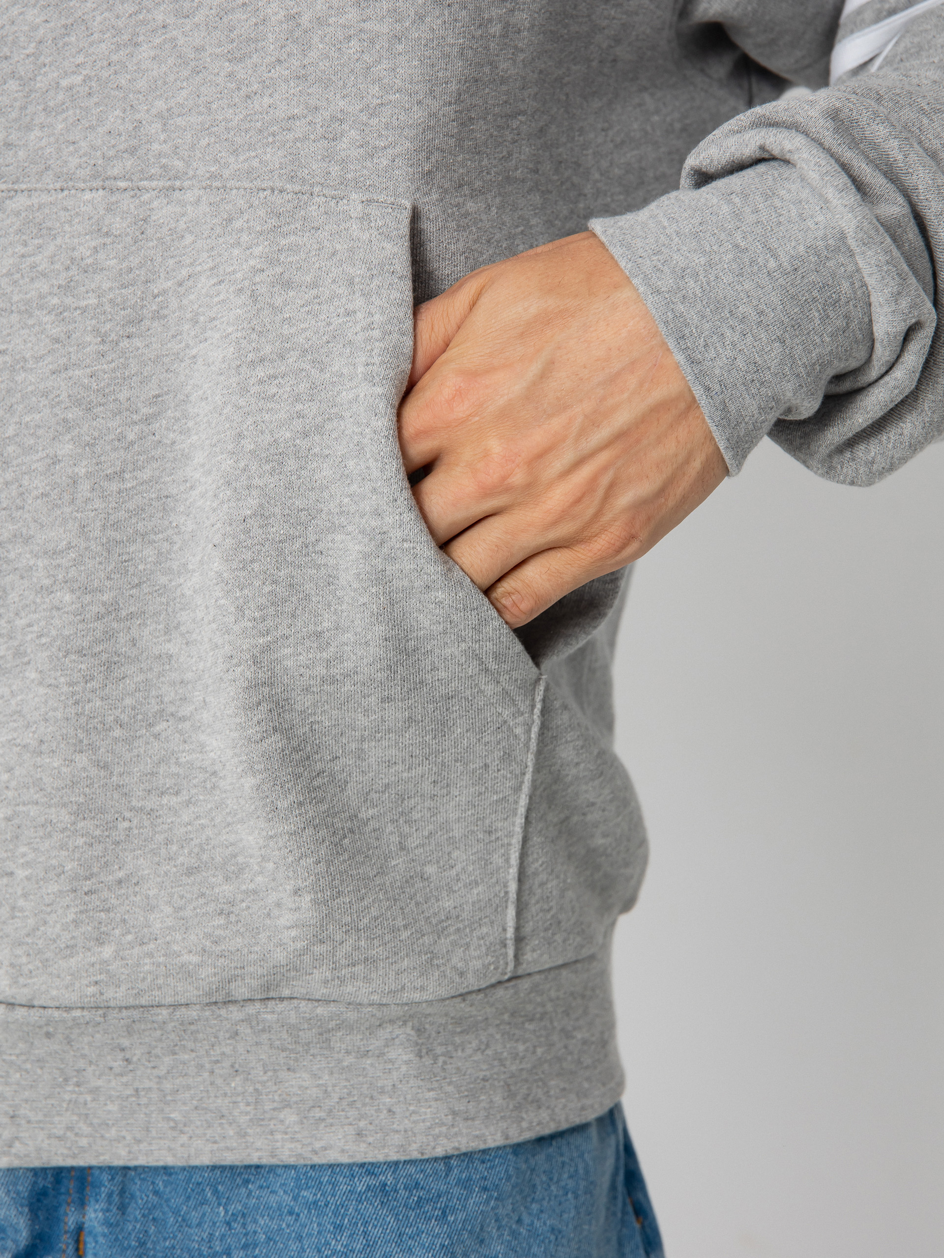 adidas Classic HD Hoodie (mgreyh/white)