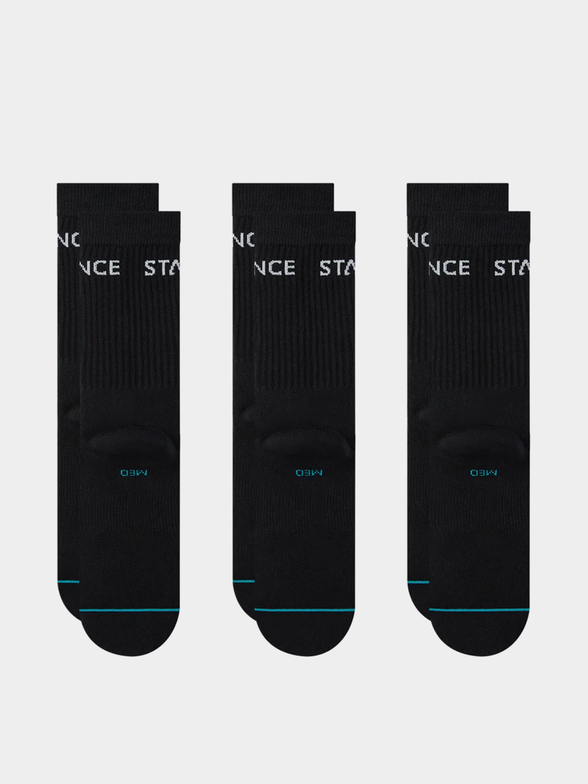 Stance Socks Origin 3 Pack Crew (black)