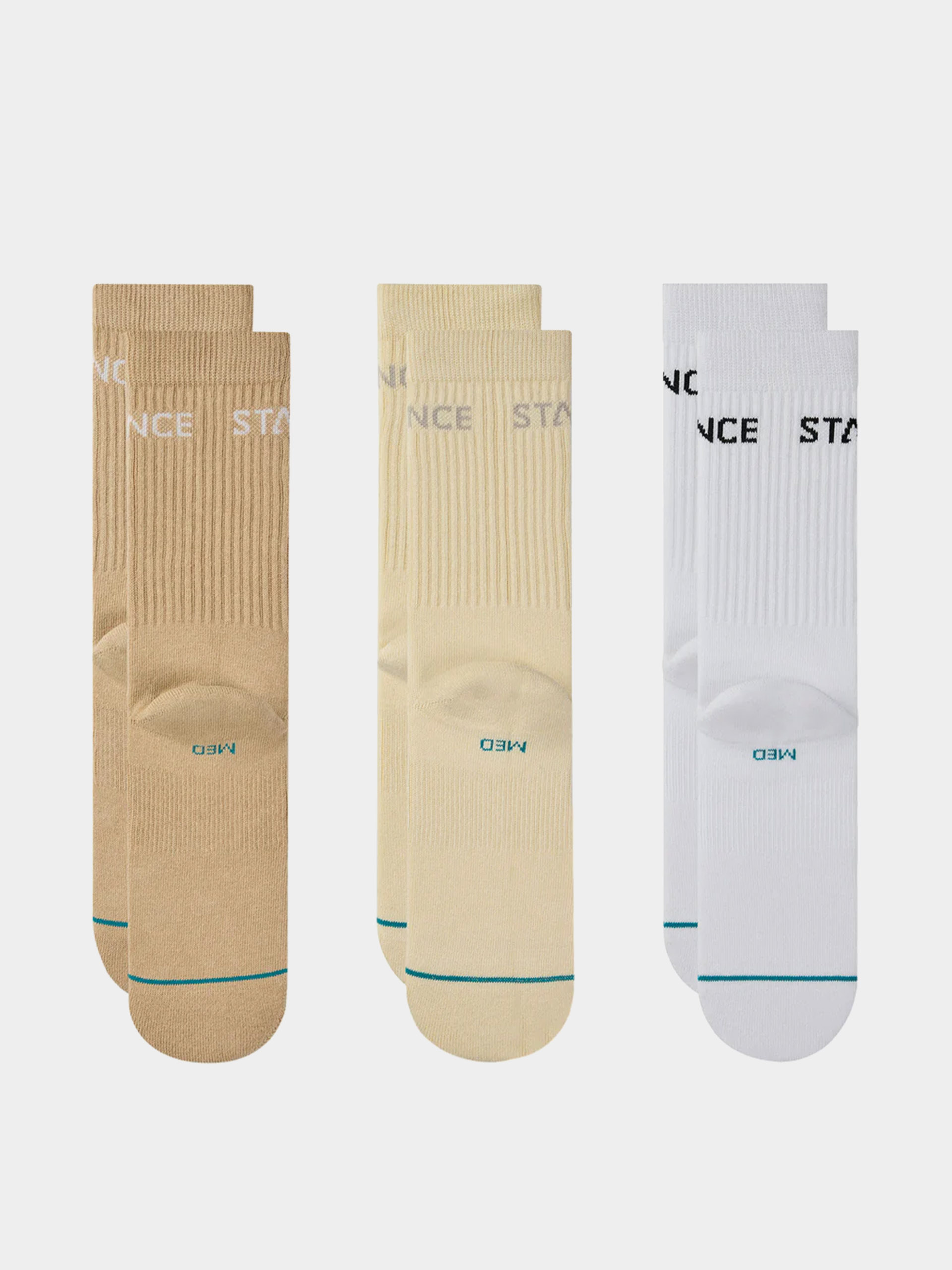 Stance Socken Origin 3 Pack Crew (cream)