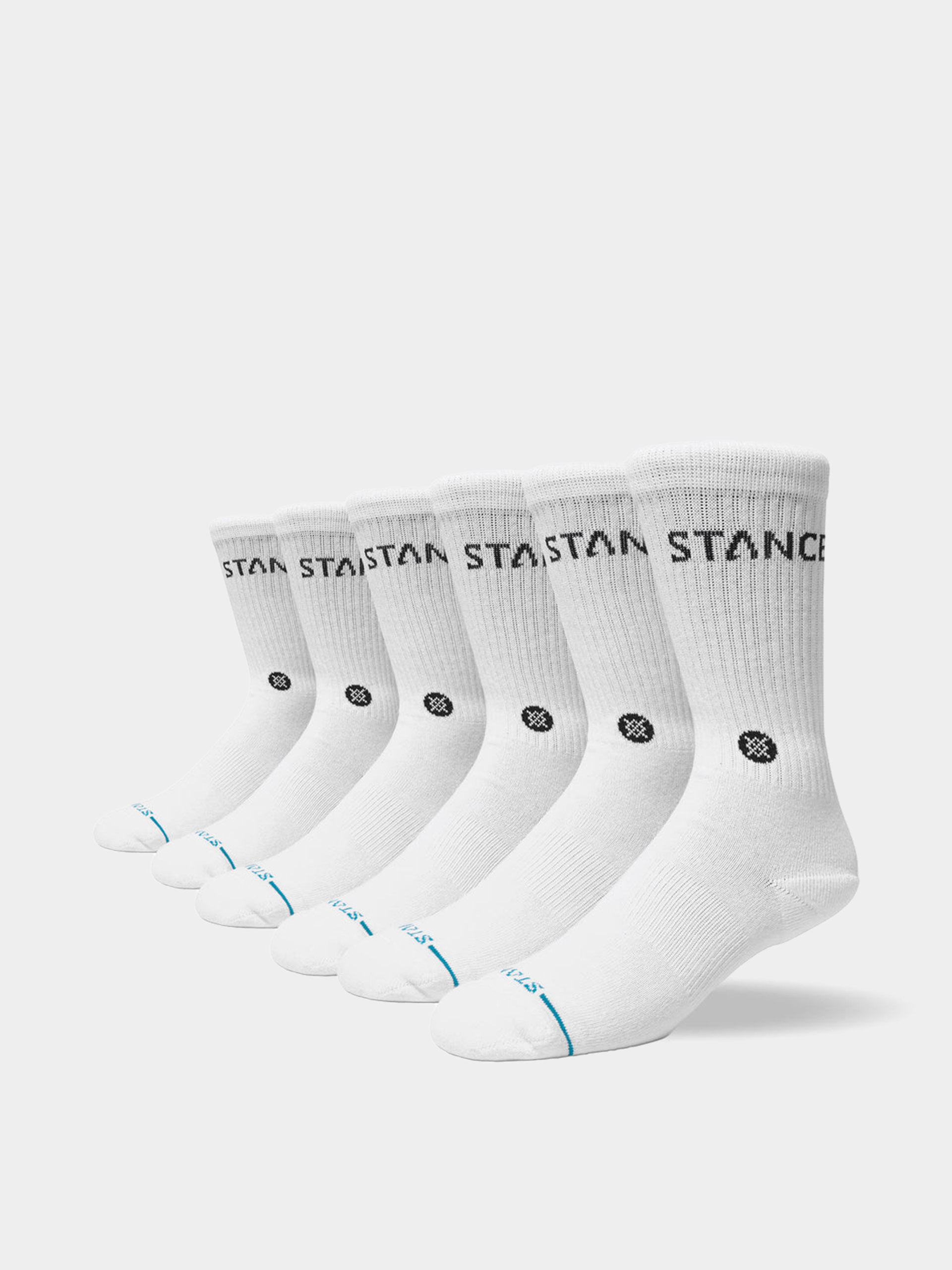 Stance Socks Origin 6 Pack Crew (white)