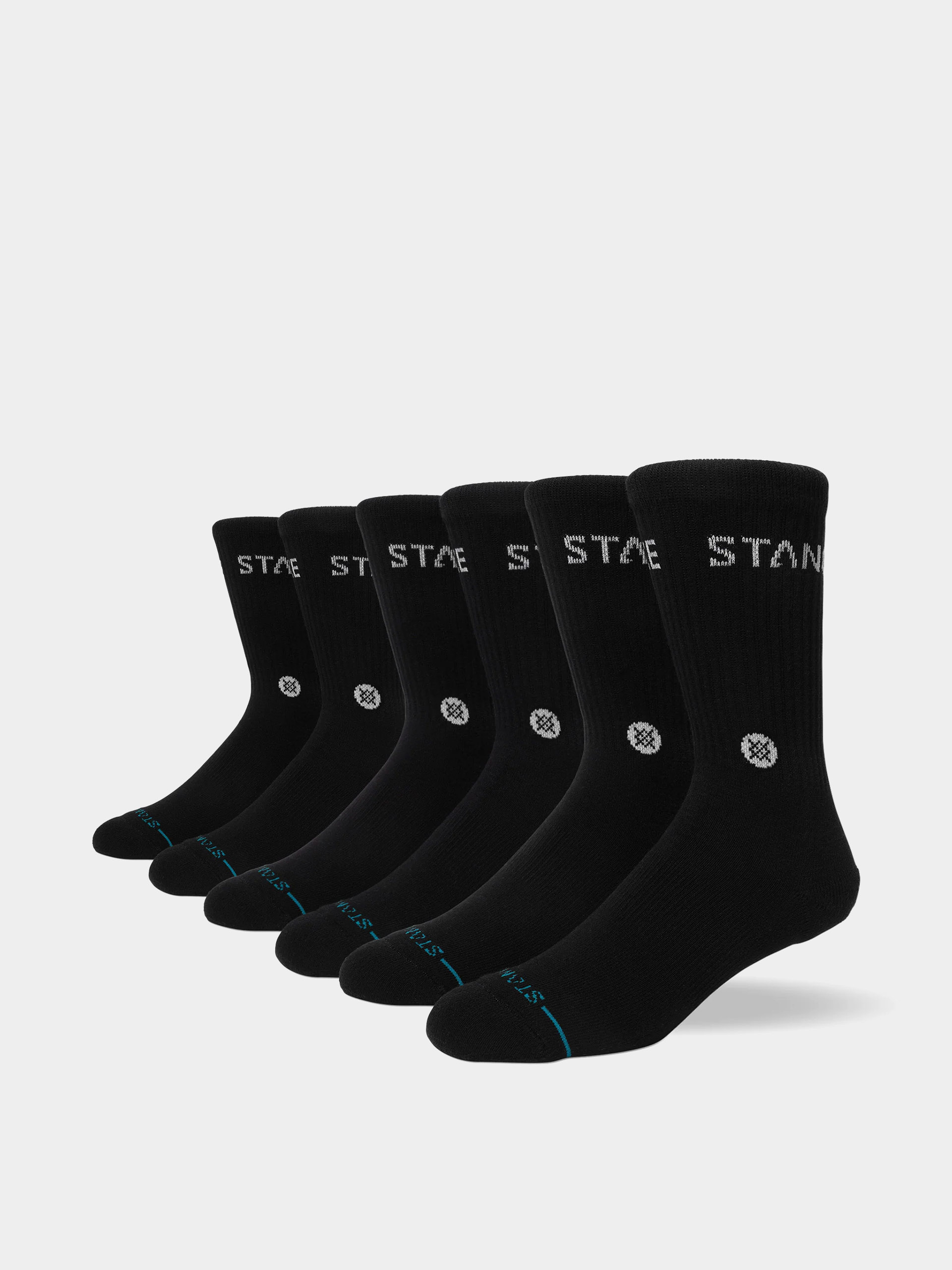 Stance Socks Origin 6 Pack Crew (black)