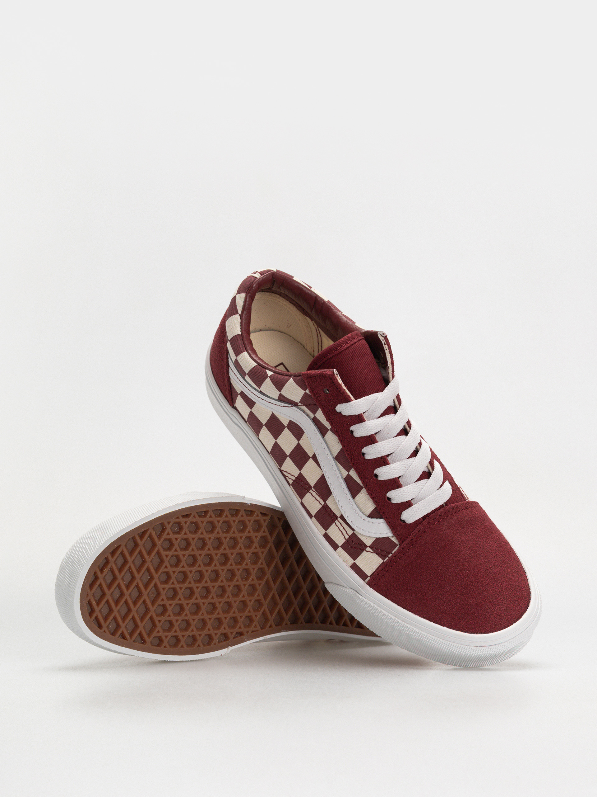 Vans Old Skool Schuhe (checkerboard red/white)