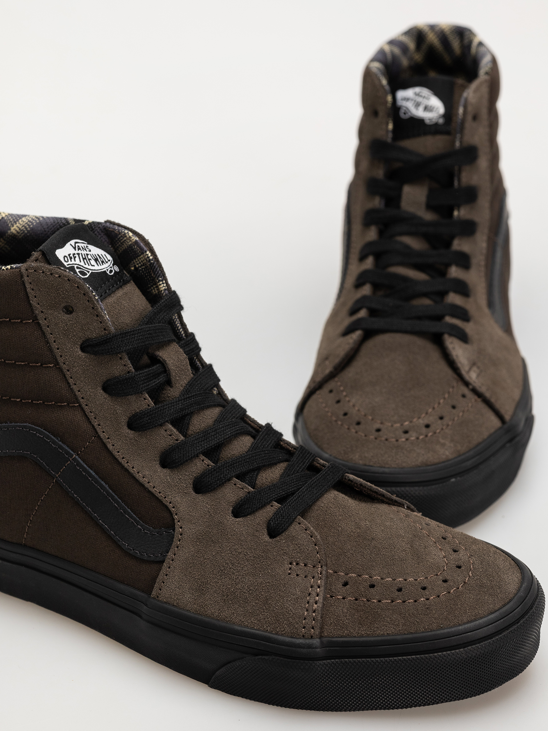 Vans Sk8 Hi Shoes (thrift store brown/multi)