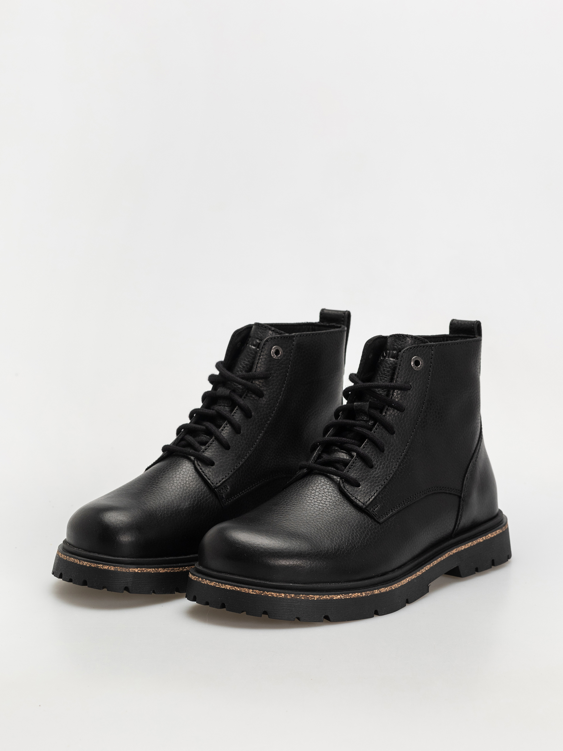 Birkenstock Highwood Lace Mid Natural Leather Regular Schuhe (black)