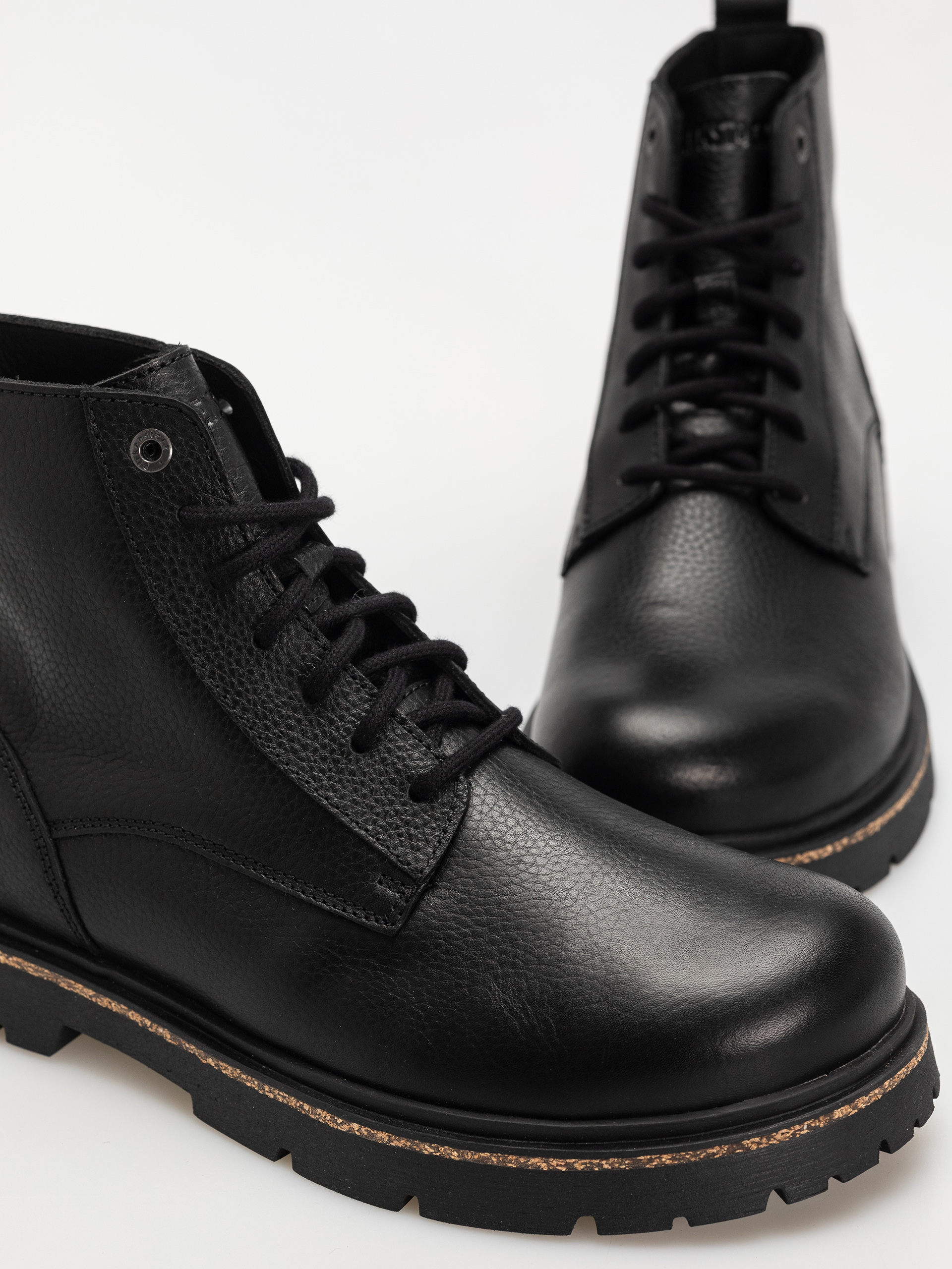 Birkenstock Highwood Lace Mid Natural Leather Regular Schuhe (black)