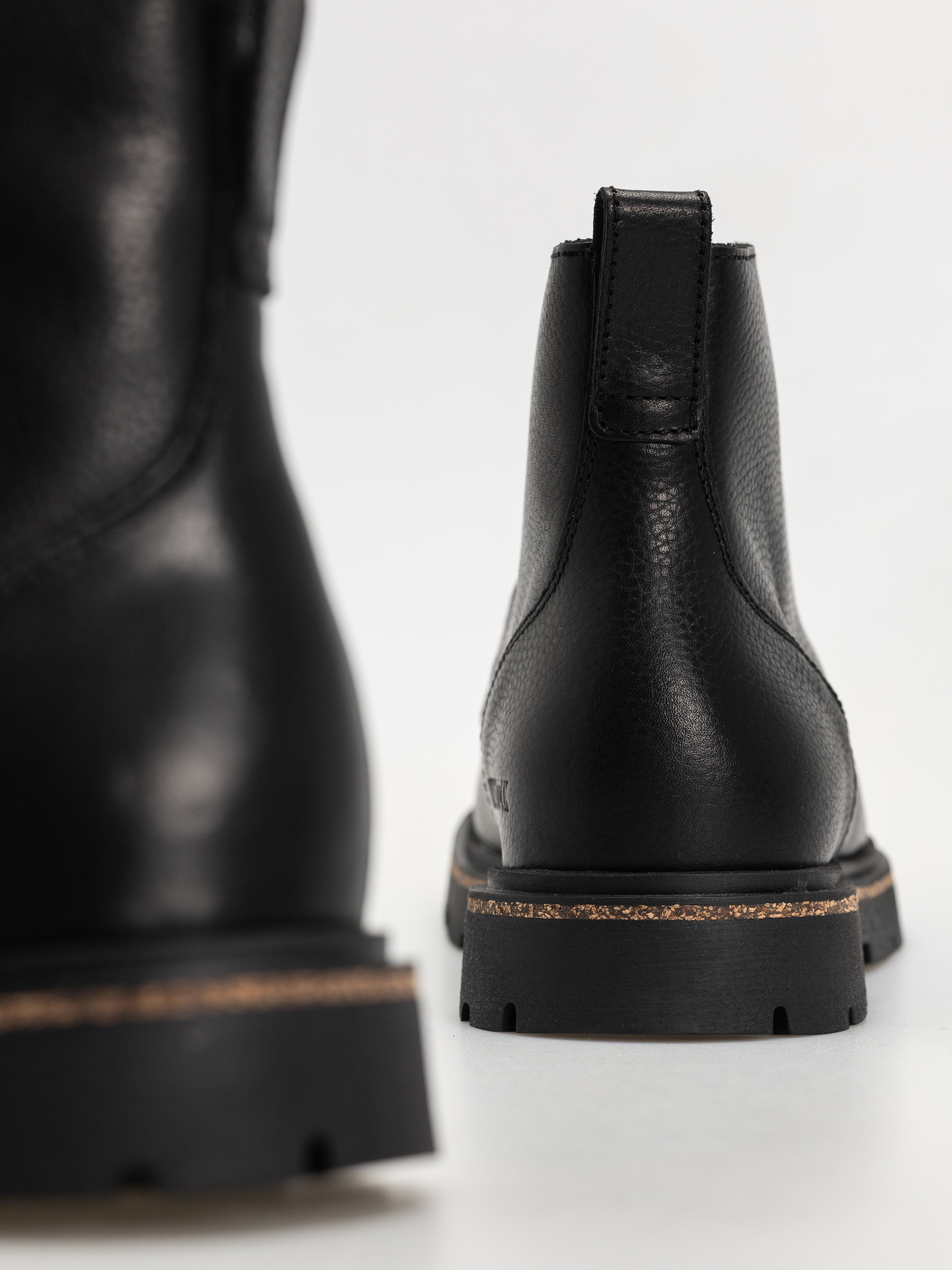 Birkenstock Highwood Lace Mid Natural Leather Regular Shoes (black)