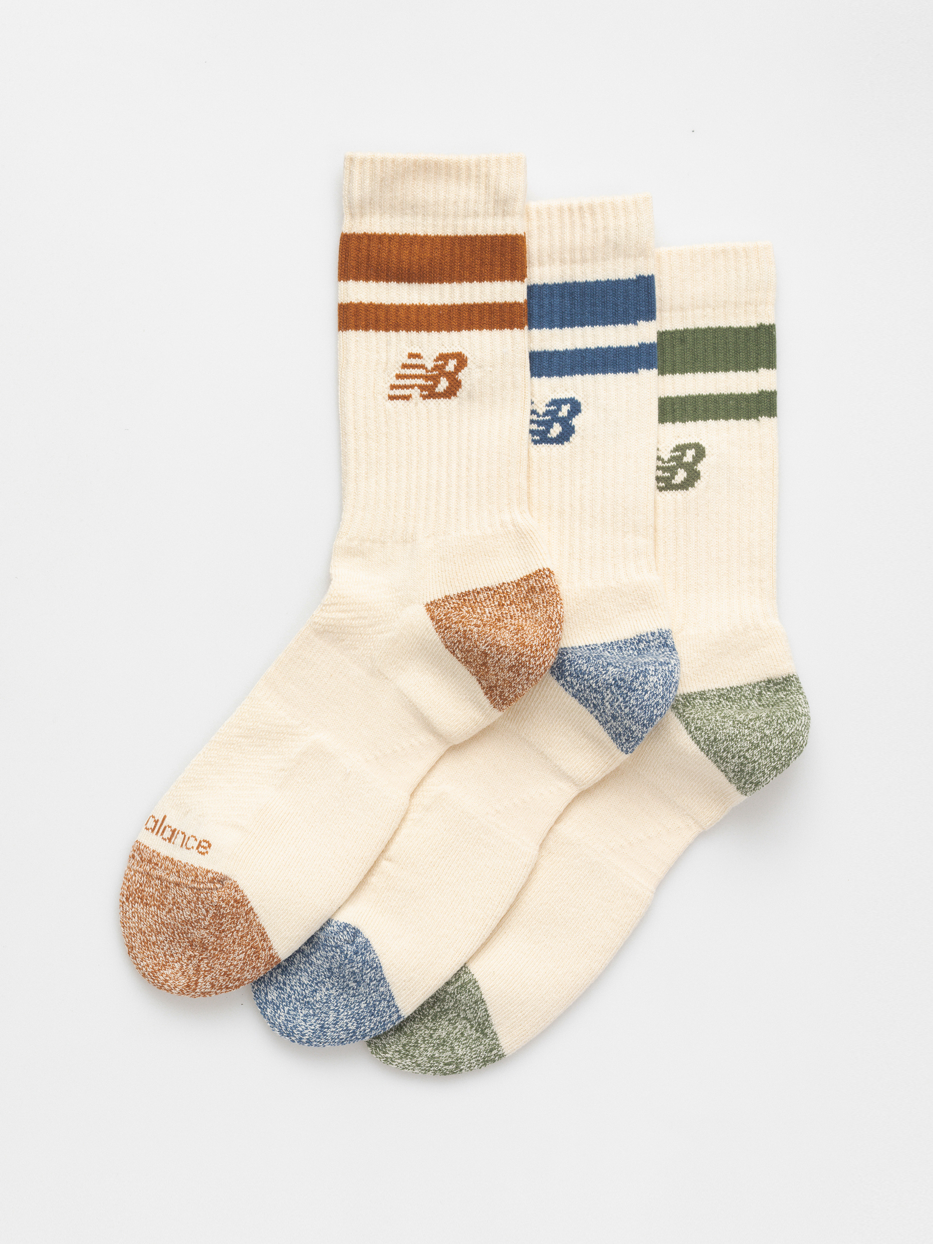 New Balance Active Lifestyle Striped Crew 3Pc Socken (print/pattern/misc)