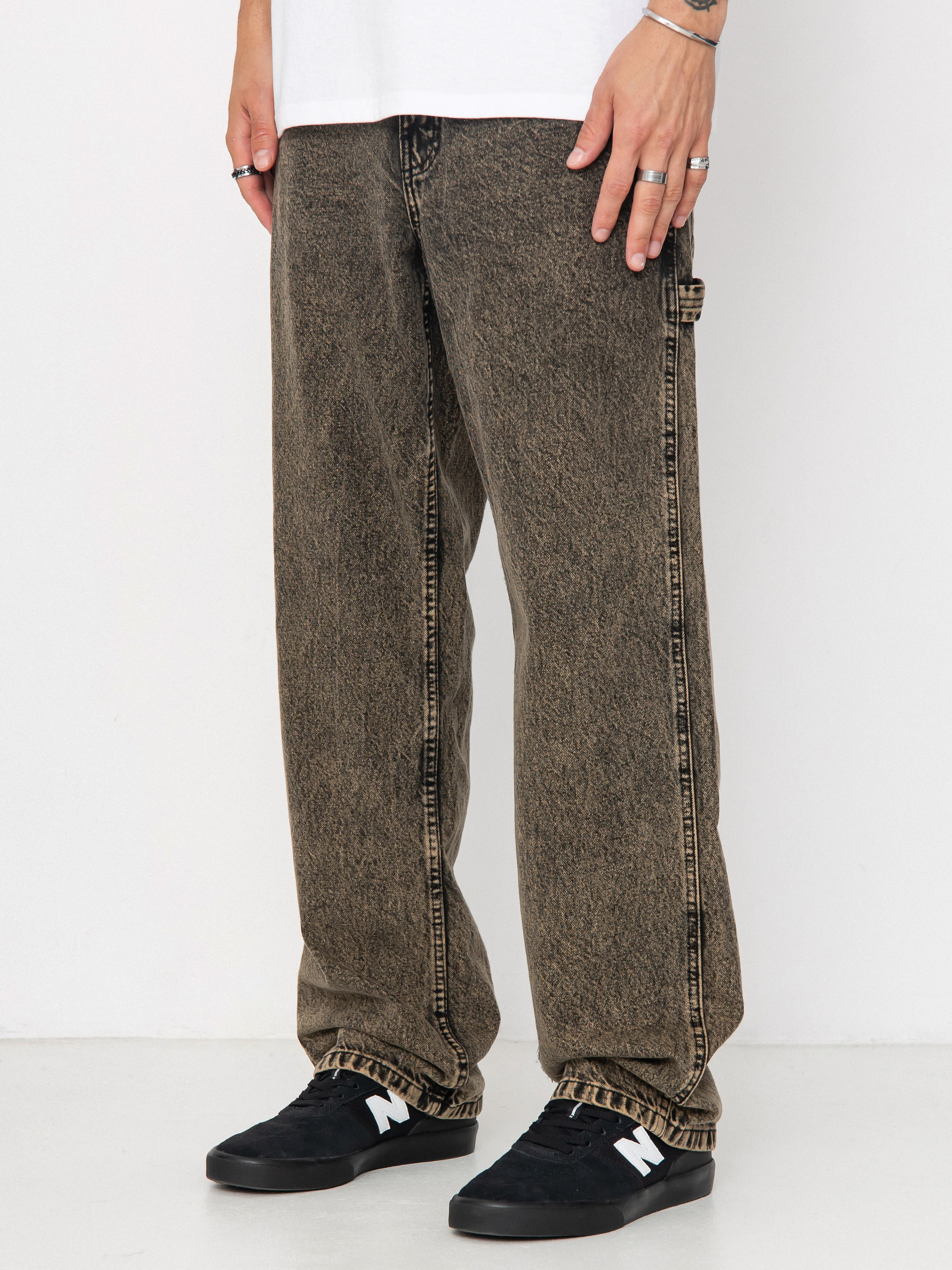 Vans Drill Chore Carpenter Loose Acid Wash Pants - brown (bay leaf)