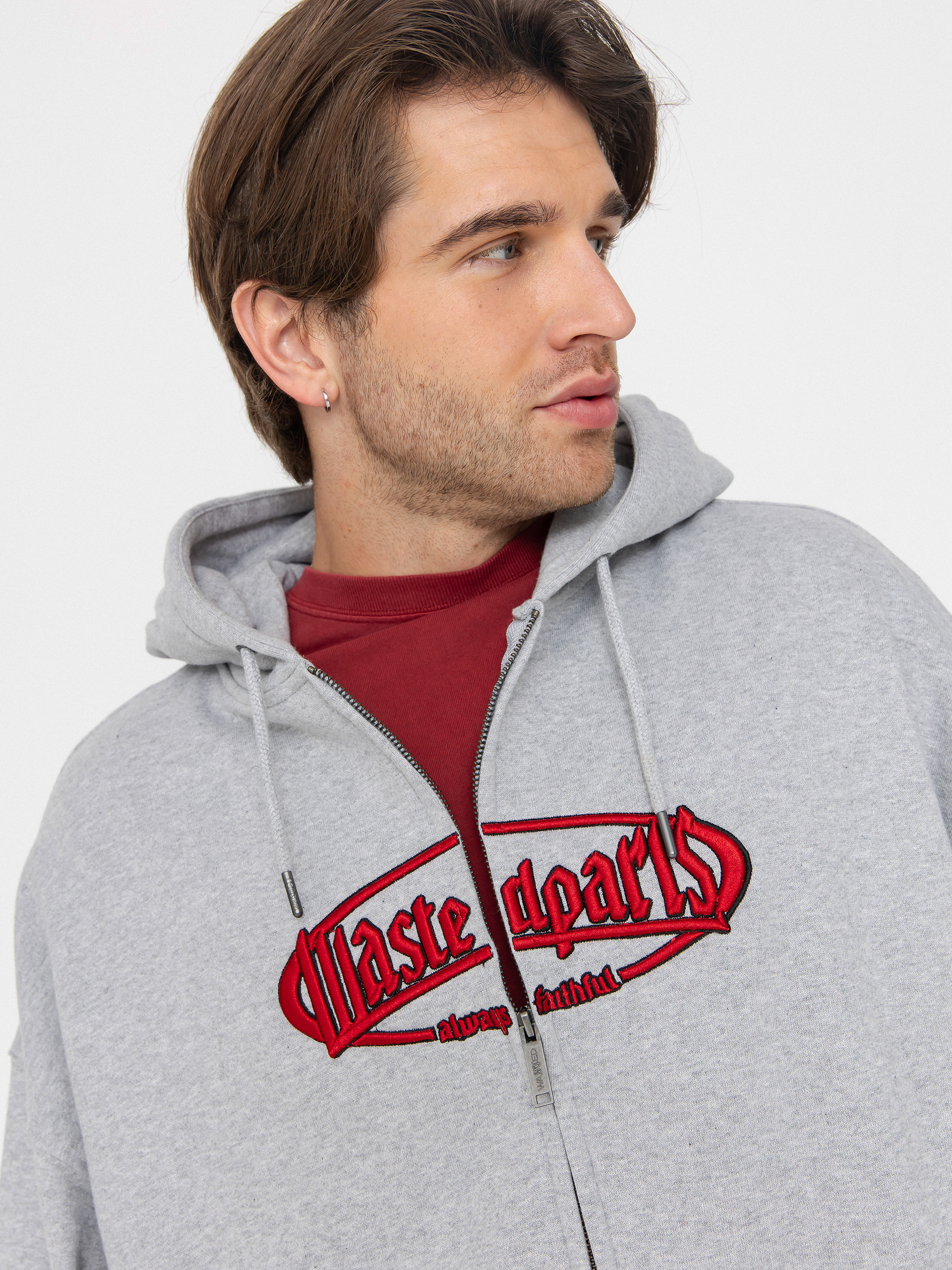 【wasted】 Wasted Paris Yard Boxy ZHD Hoodie - grey (ash grey)
