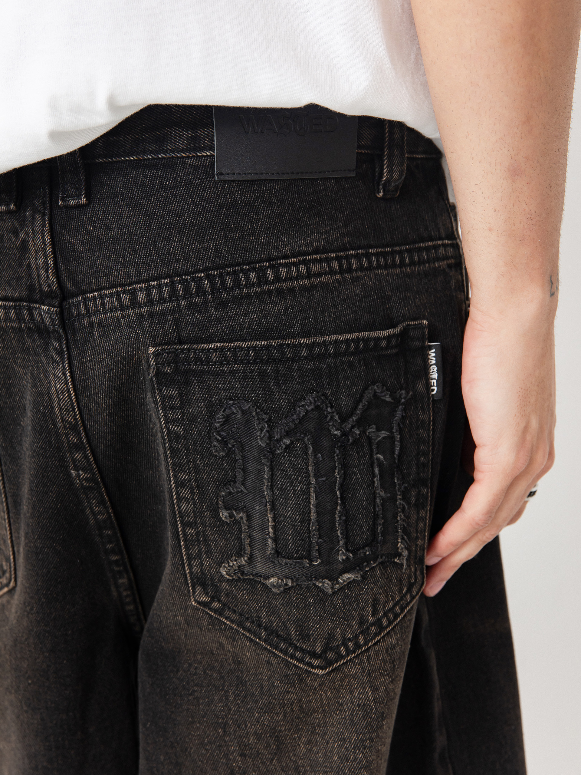 Wasted Paris Sandblast Casper Shorts (faded black)