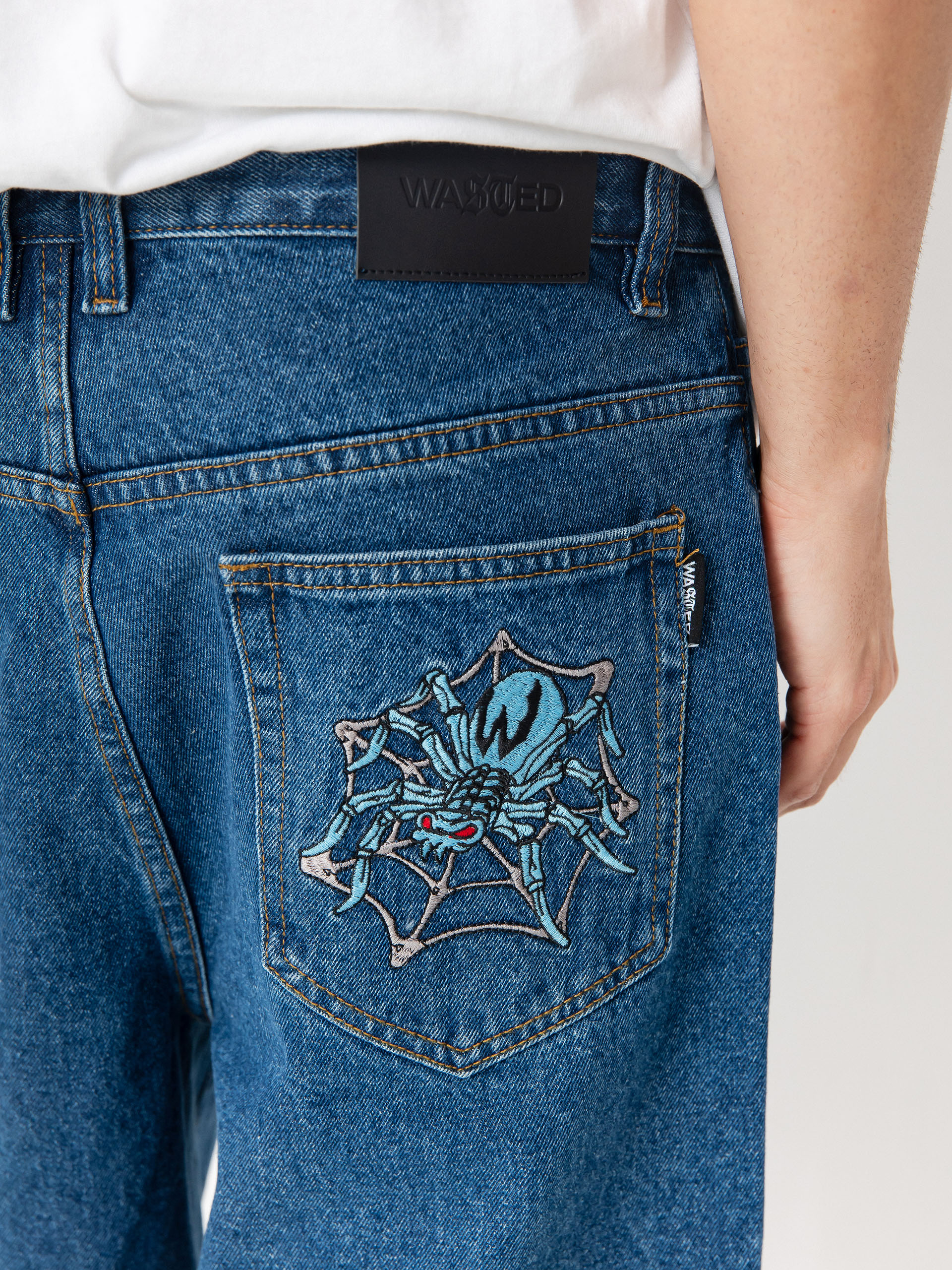 Wasted Paris Prey Casper Shorts (washed blue)