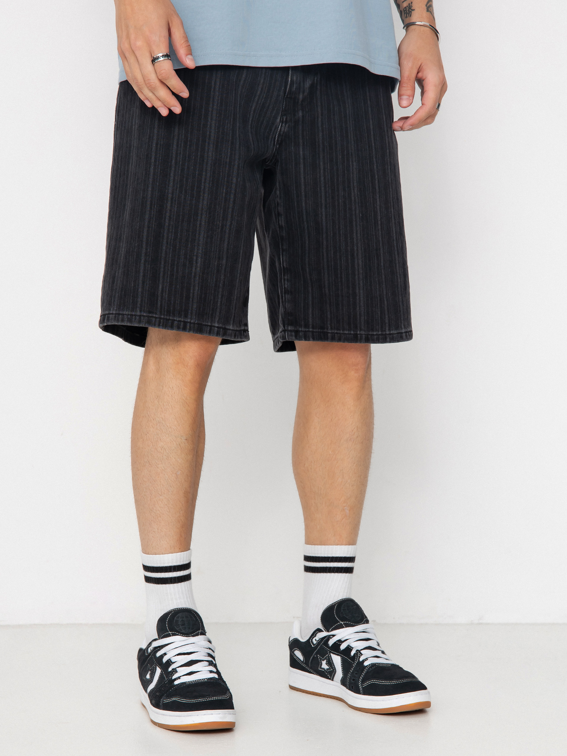 Carhartt WIP Shorts Rylan (rylan stripe/black/stone washed)