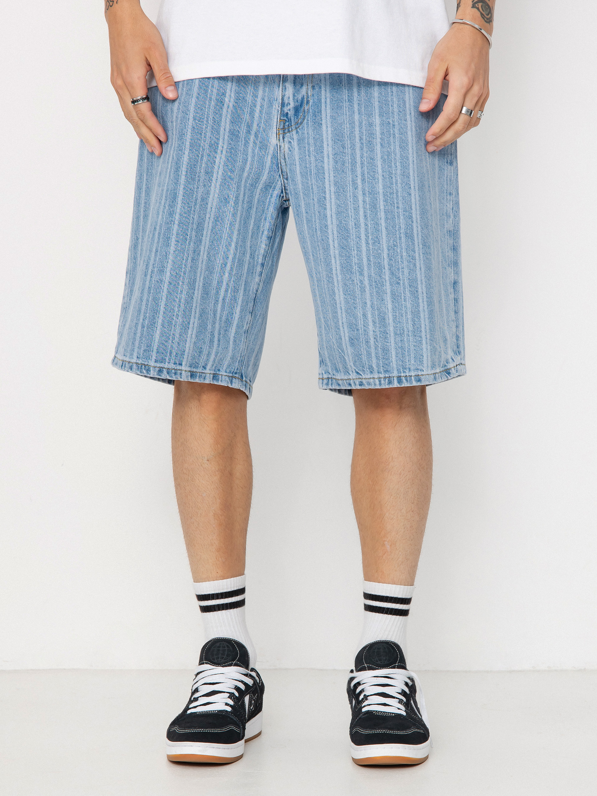 Carhartt WIP Rylan Shorts (rylan stripe/blue/stone bleached)