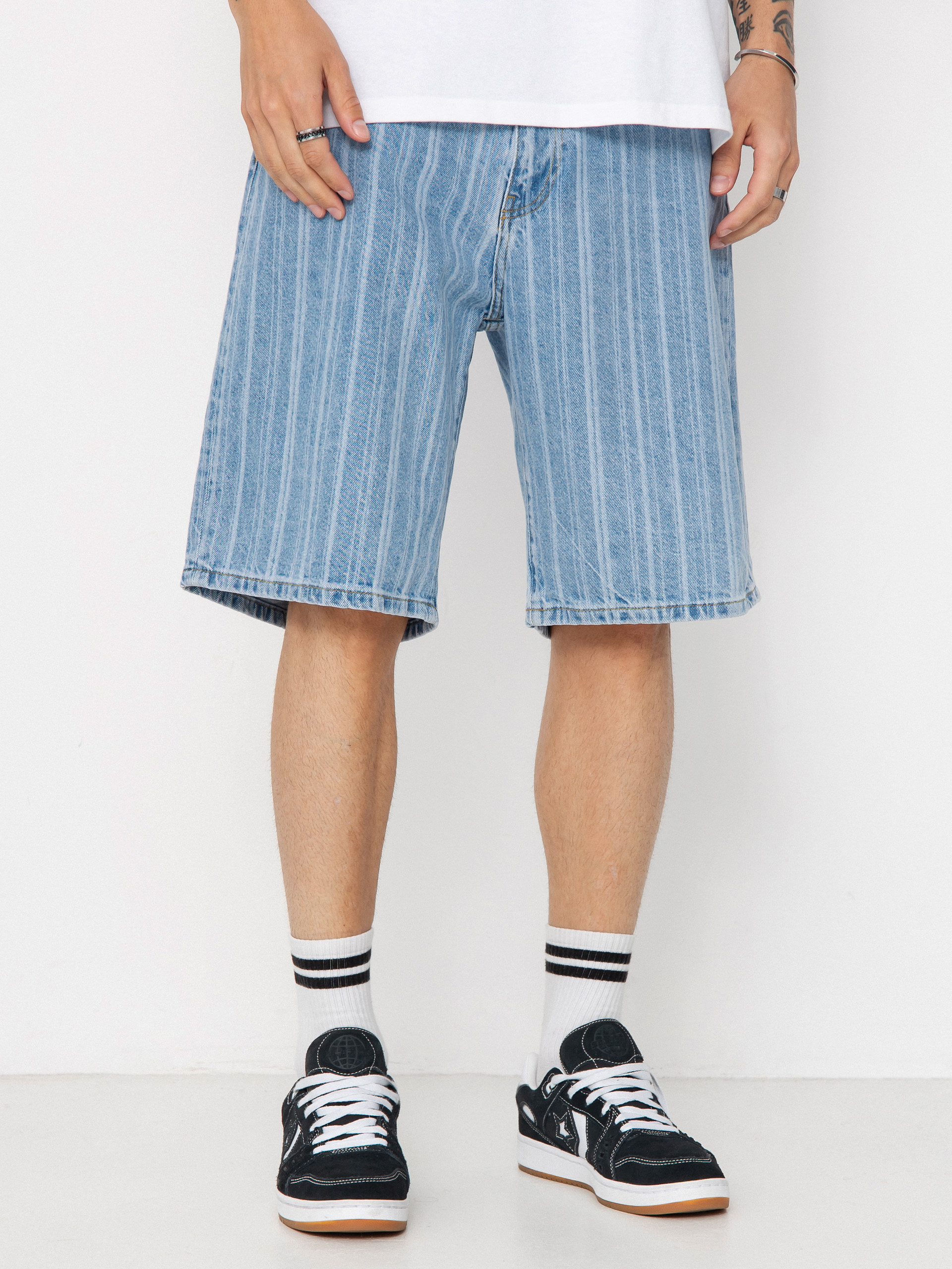 Carhartt WIP Rylan Shorts (rylan stripe/blue/stone bleached)