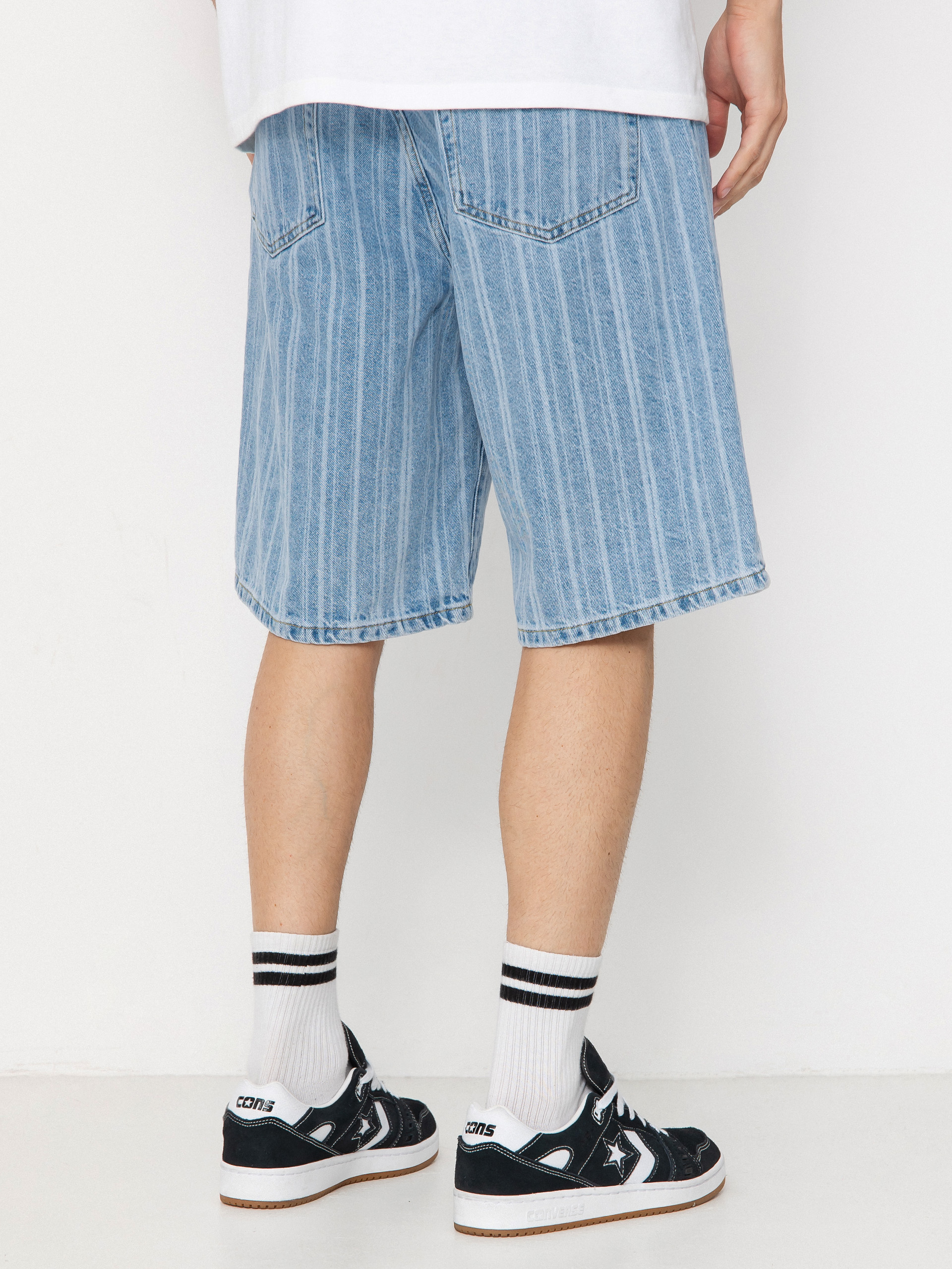 Carhartt WIP Rylan Shorts (rylan stripe/blue/stone bleached)
