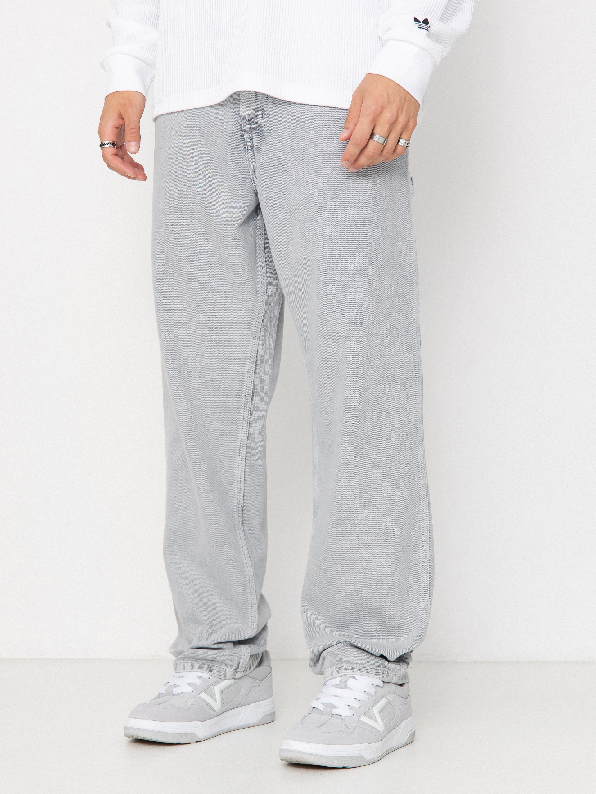 Carhartt WIP Single Knee Pants - grey (black/chalk wash)