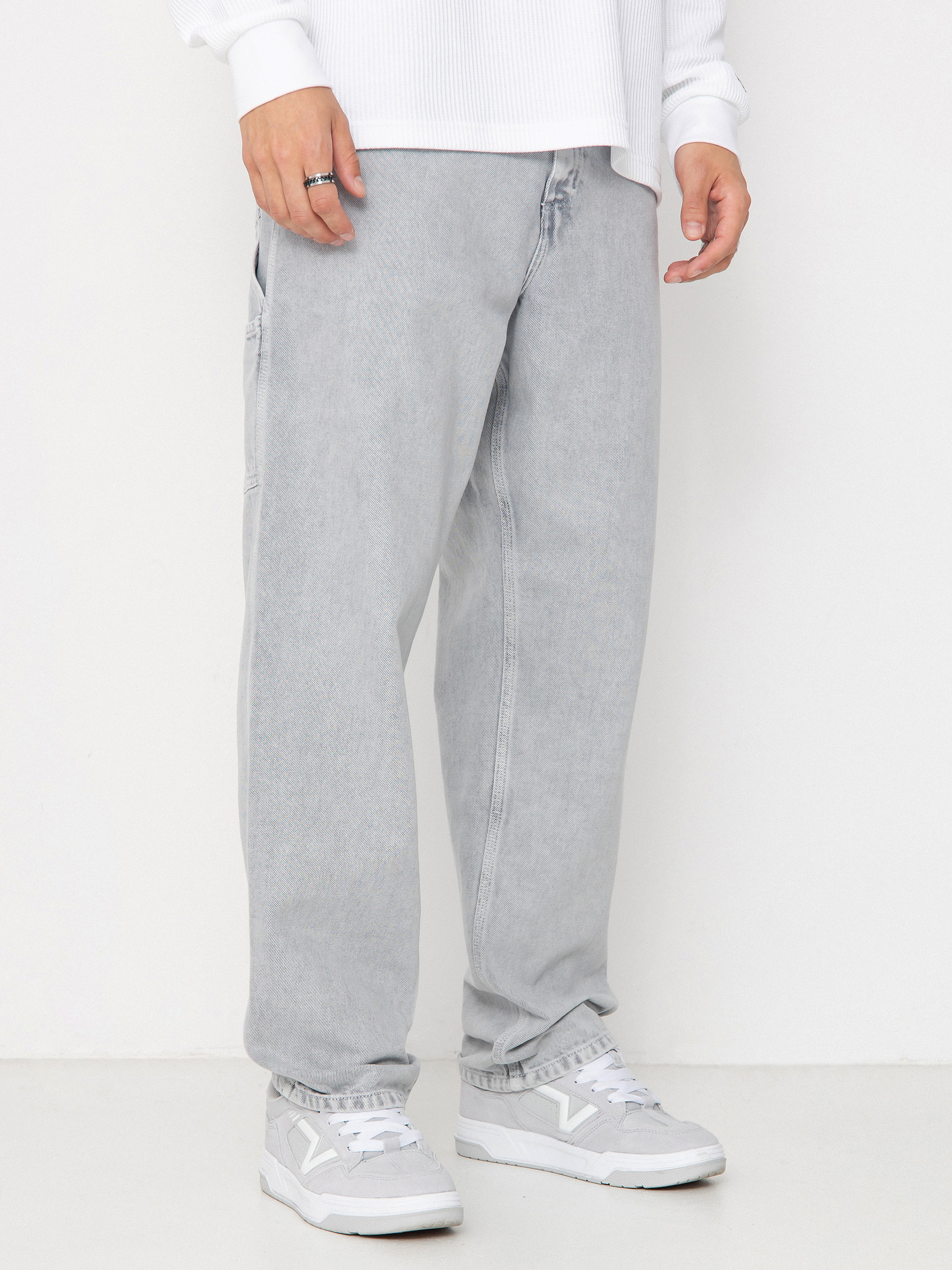 Carhartt WIP Single Knee Pants - grey (black/chalk wash)