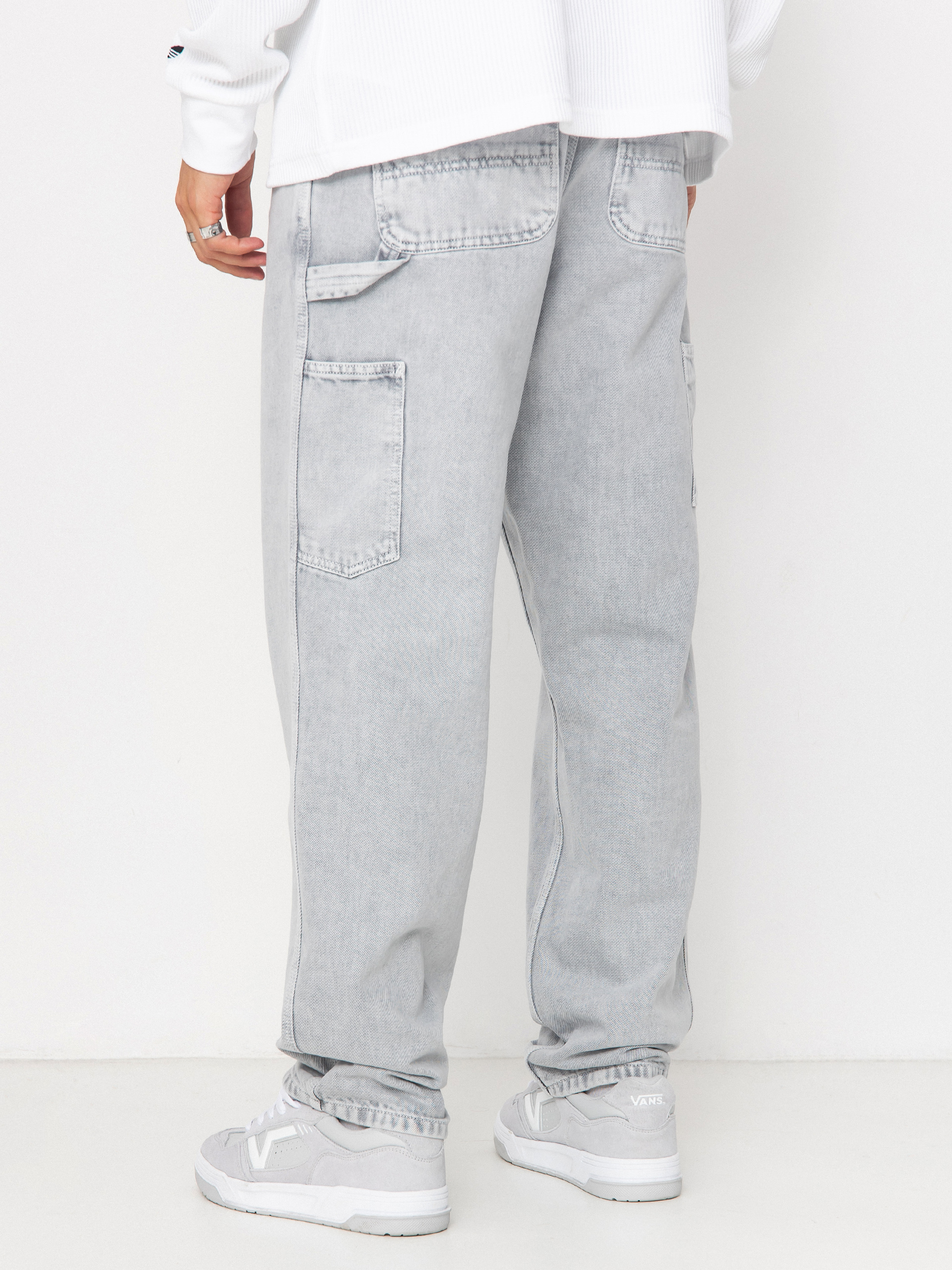 Carhartt WIP Single Knee Pants - grey (black/chalk wash)