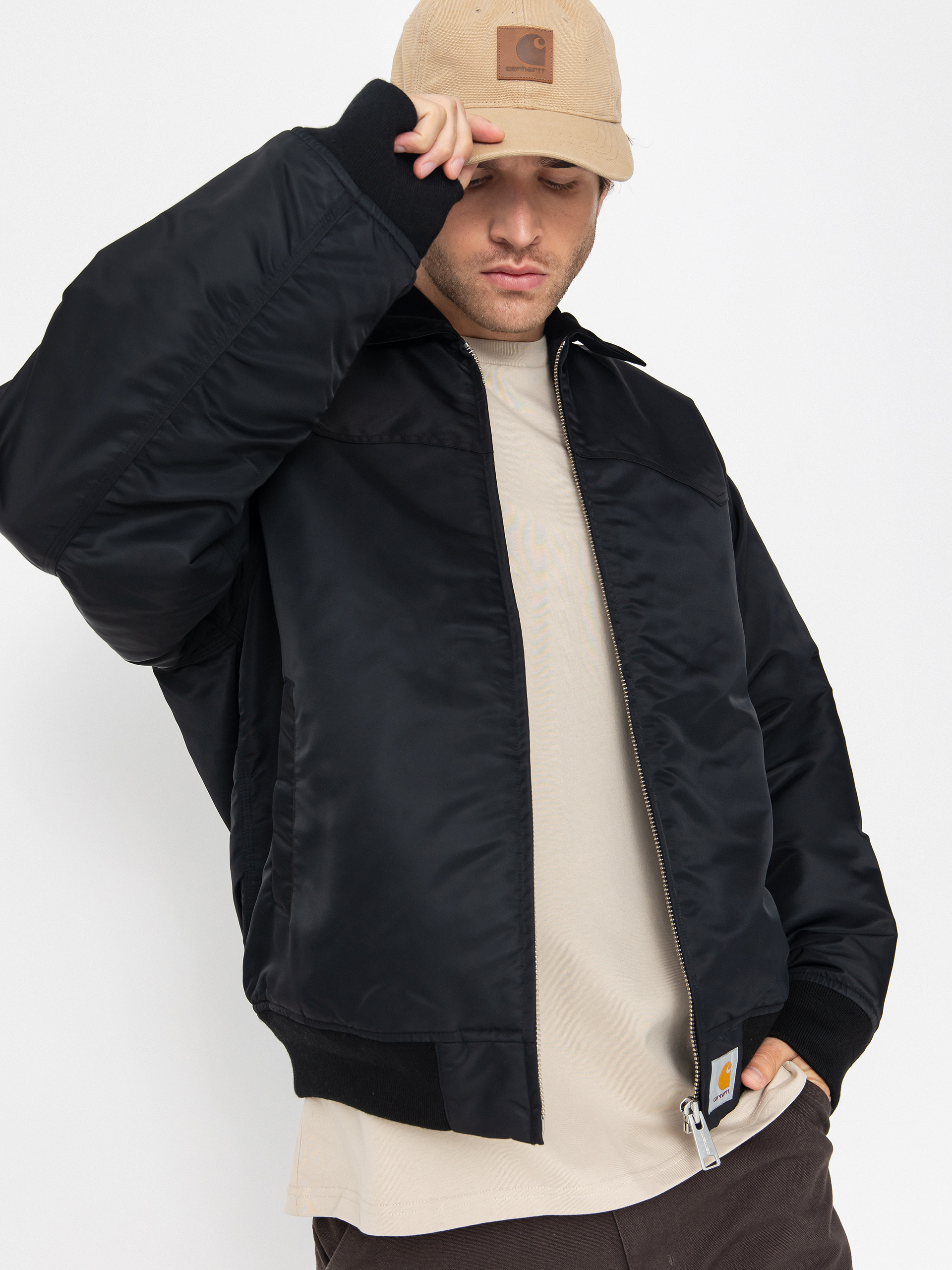 Carhartt WIP Jacke Santa Fe Alumni (black/scarlet)
