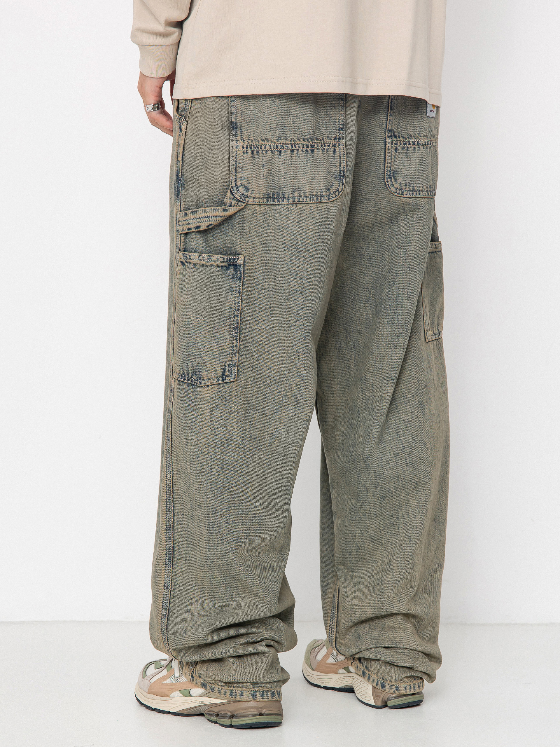 Carhartt WIP Hose OG Single Knee (blue/leather/garment dyed)