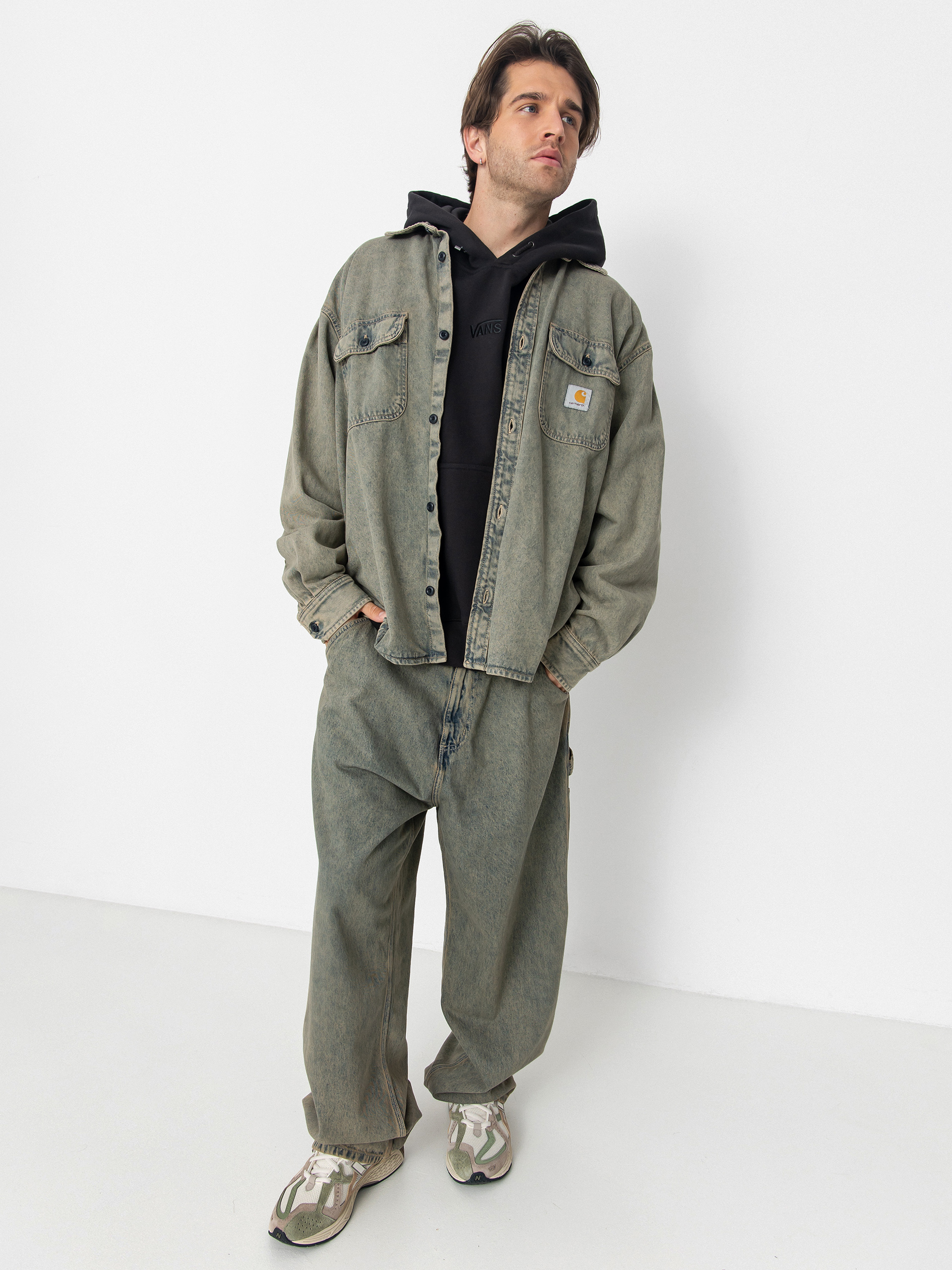 Carhartt WIP Jacket Tigan (blue/leather/garment dyed)