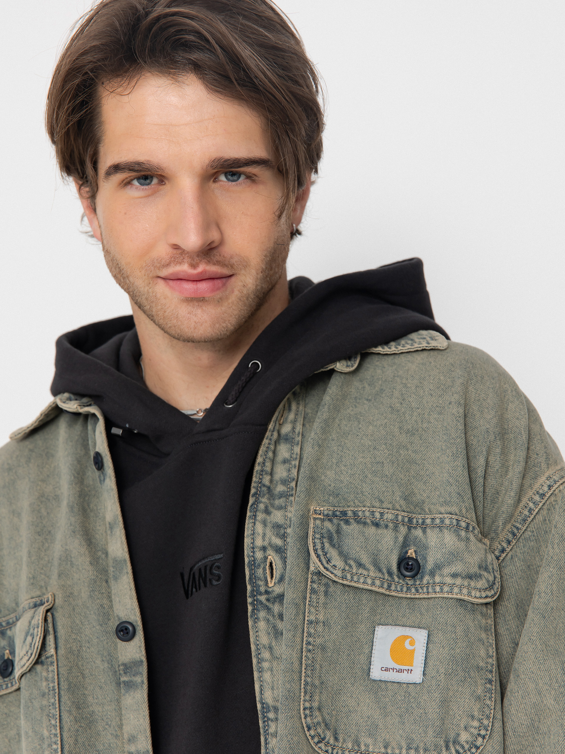 Carhartt WIP Jacket Tigan (blue/leather/garment dyed)