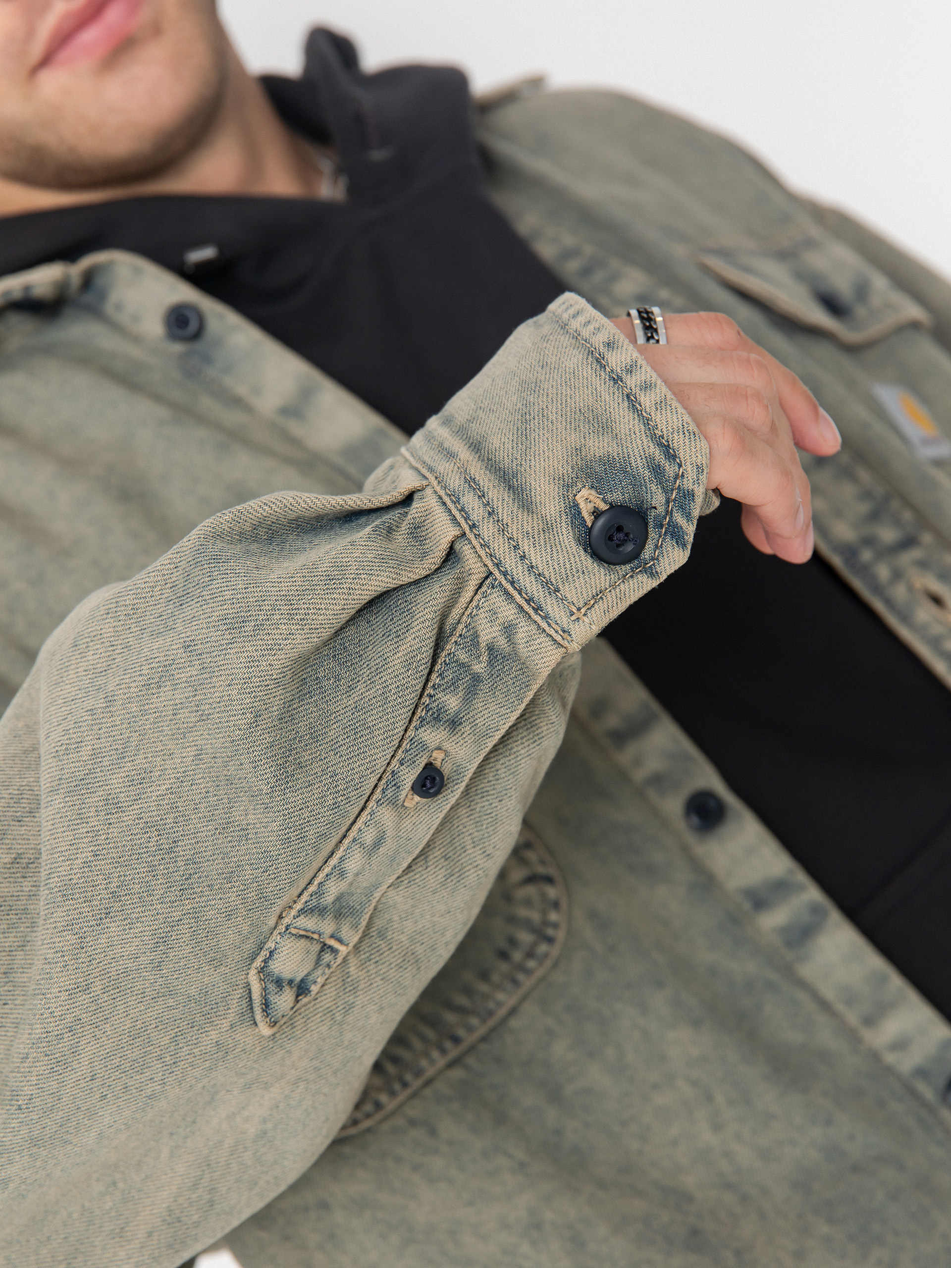 Carhartt WIP Jacke Tigan (blue/leather/garment dyed)