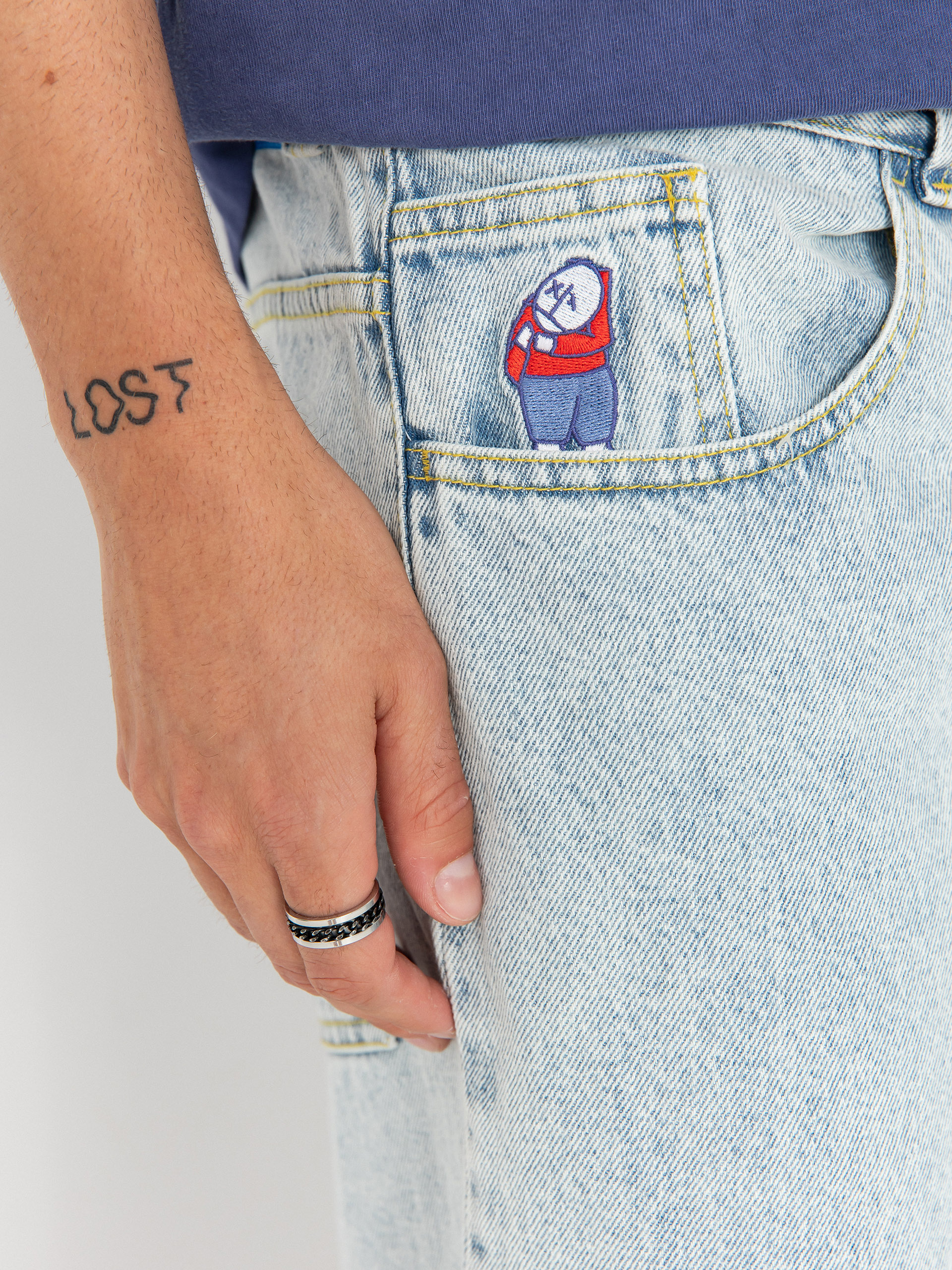 Polar Skate Big Boy OG Logo Pants (light blue)