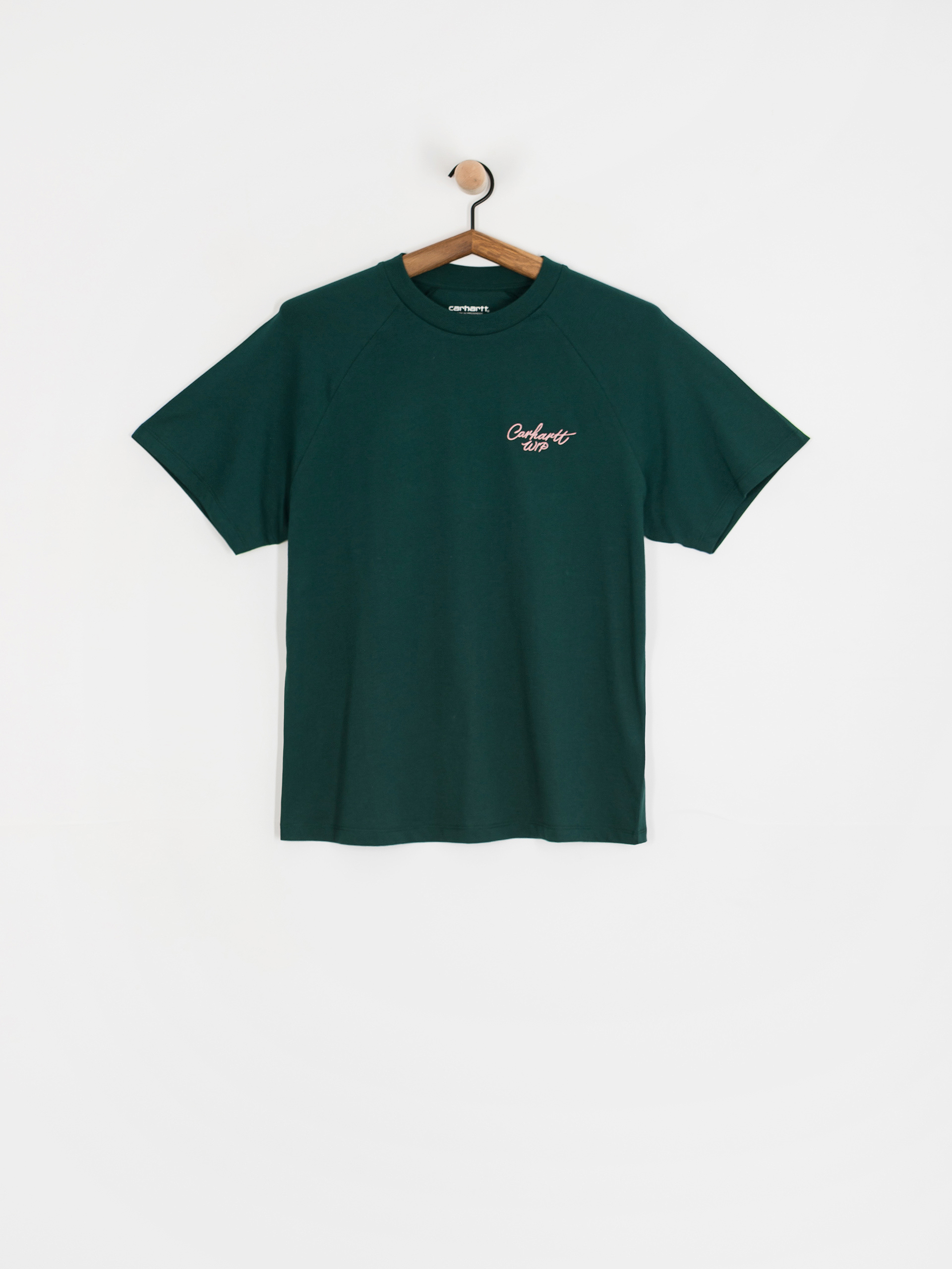 Carhartt WIP T-Shirt Signature Wmn (dark fir/glassy pink)