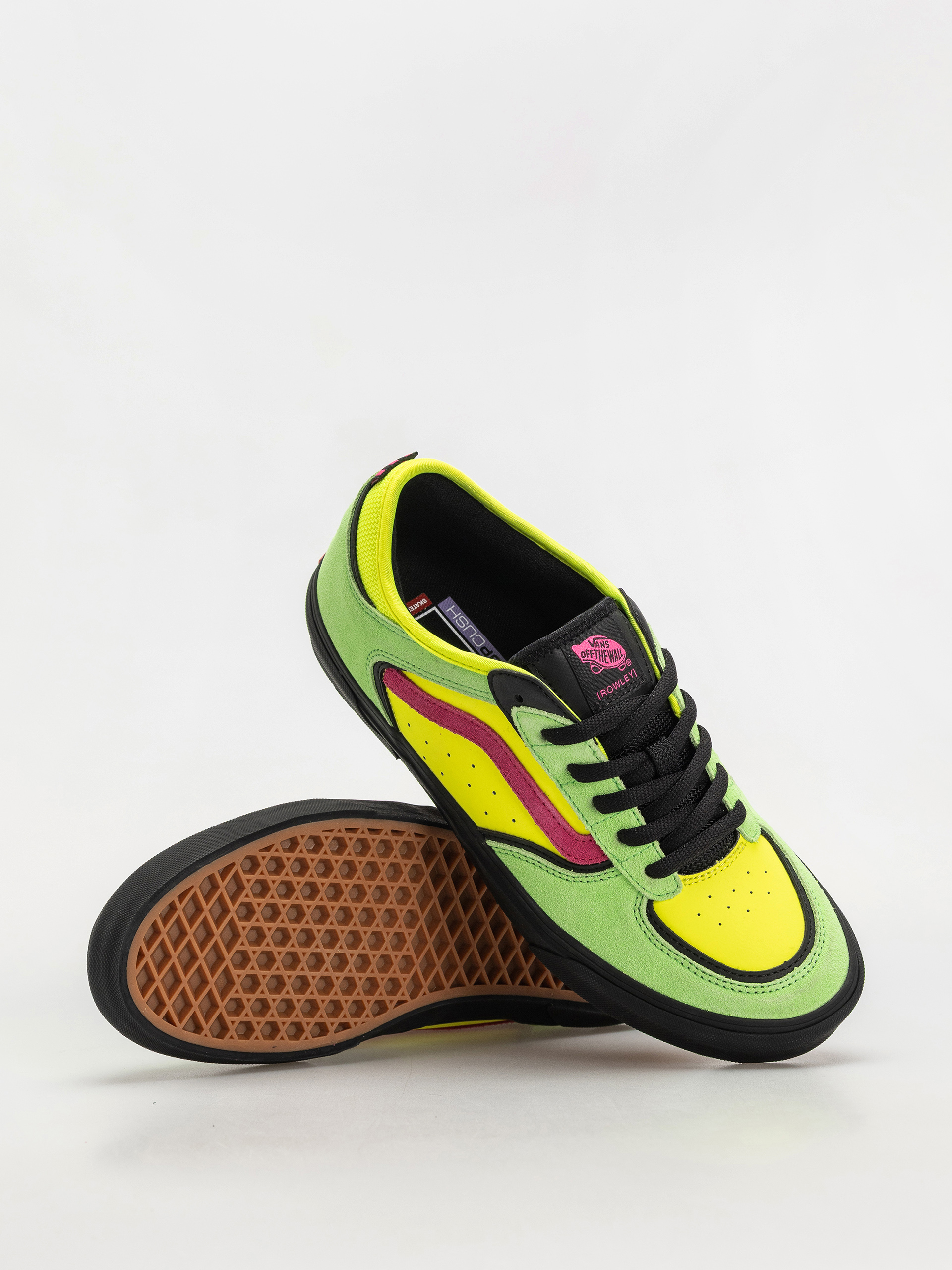 Vans Skate Rowley Shoes (neon pink/green)