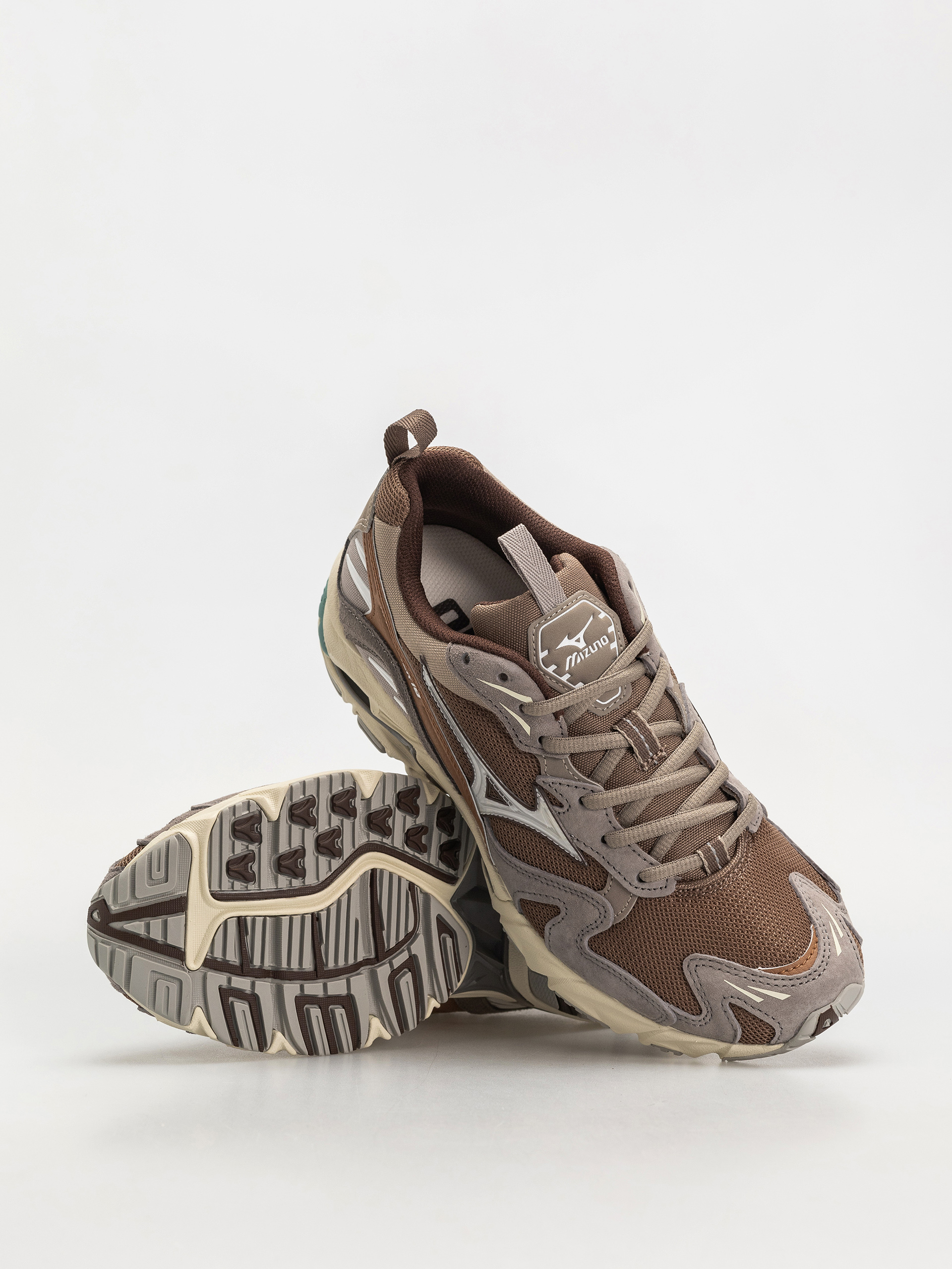 Mizuno Shoes Wave Rider 10 - brown (fossil/white/thrush)