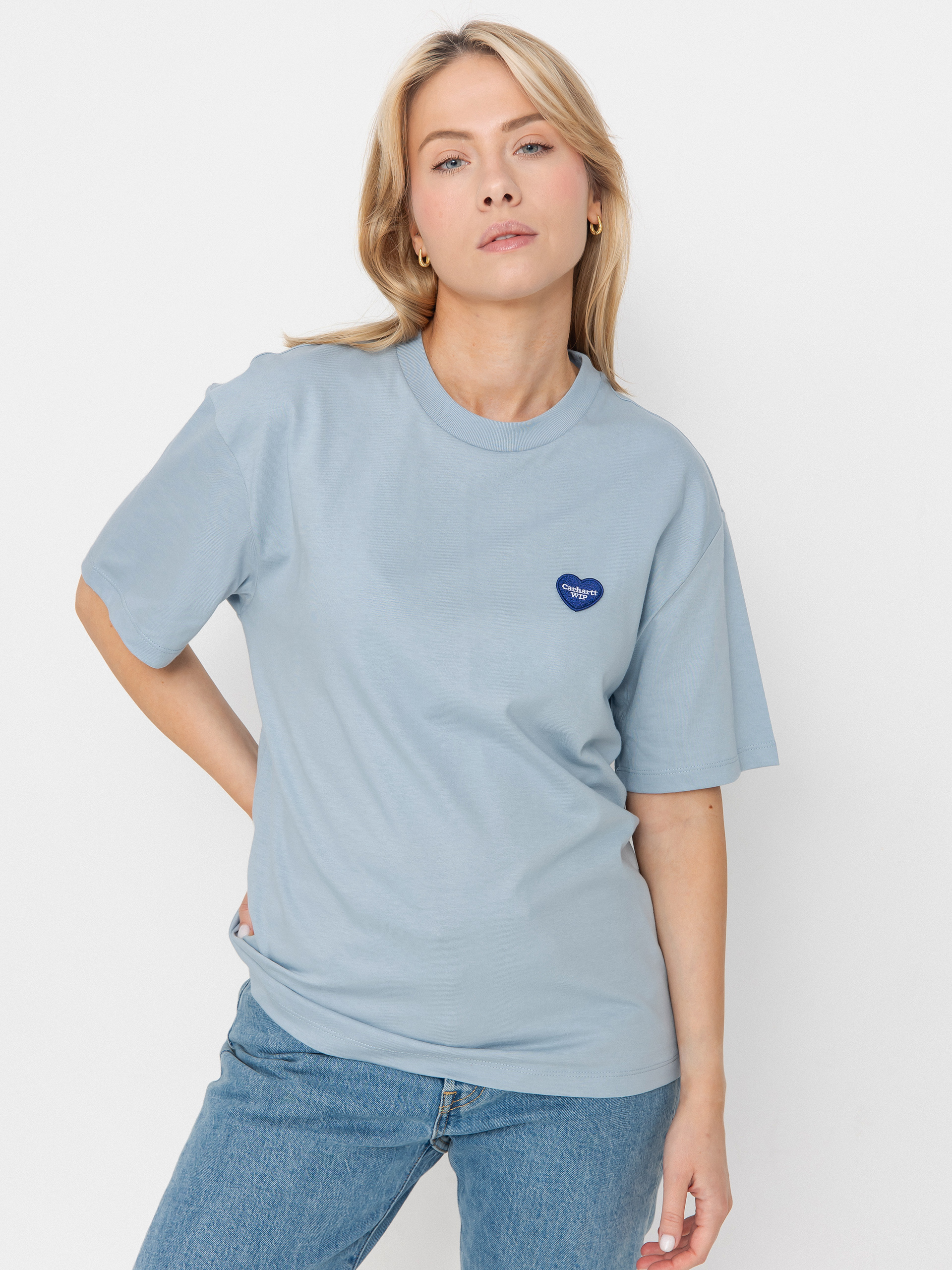 Carhartt WIP Heart II Hartt Wmn T-Shirt - blue (blue fog)