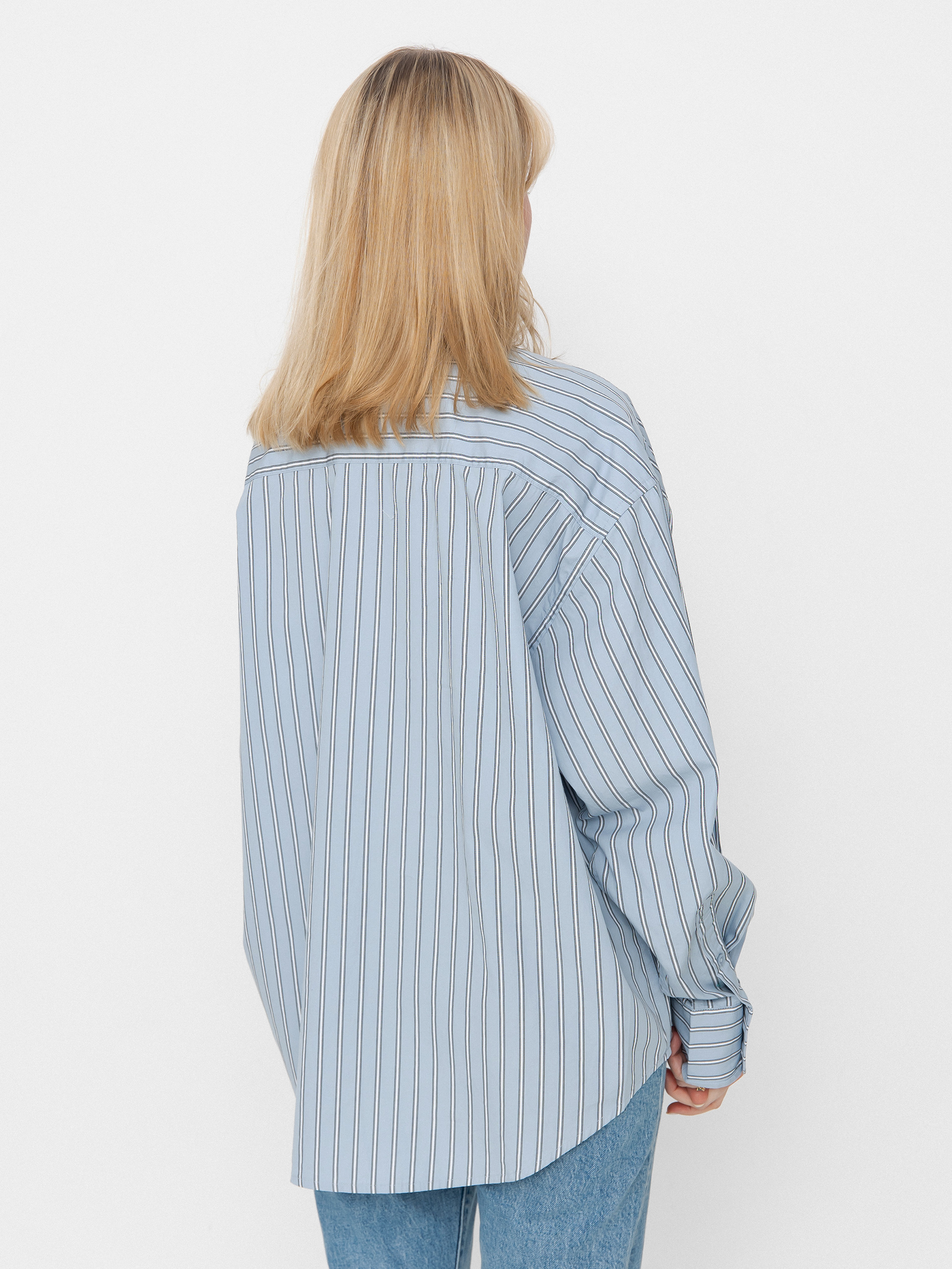 Carhartt WIP Grimsby Wmn Shirt (grimsby stripe/blue fog)