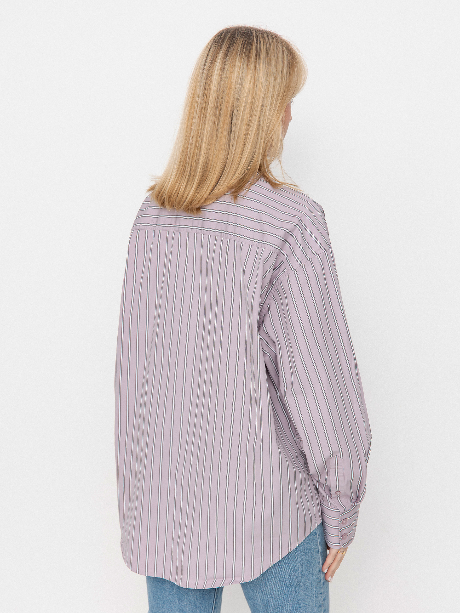 Carhartt WIP Grimsby Wmn Hemd (grimsby stripe/pink fog)