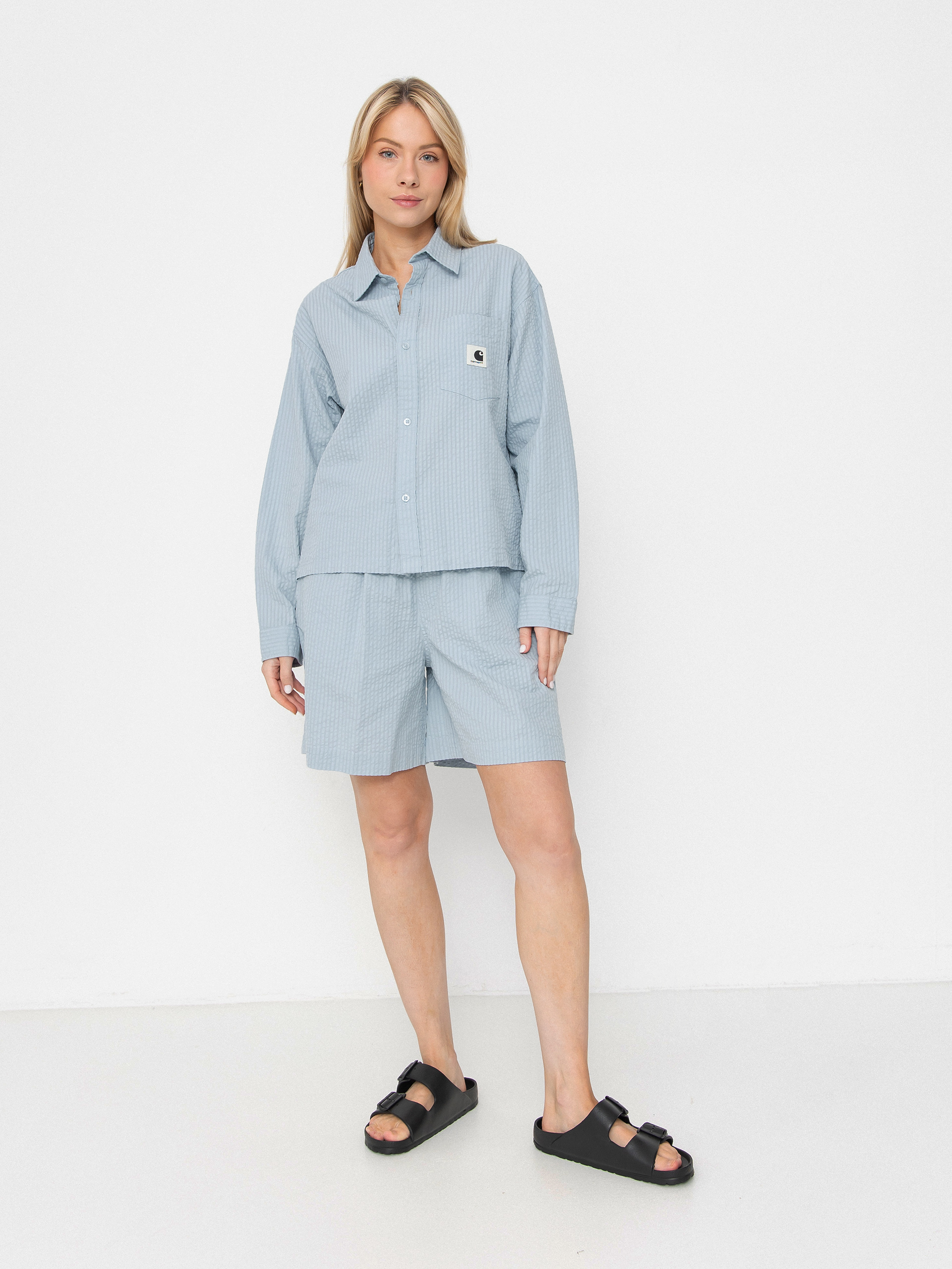Carhartt WIP Toland Wmn Hemd (toland stripe/blue fog)