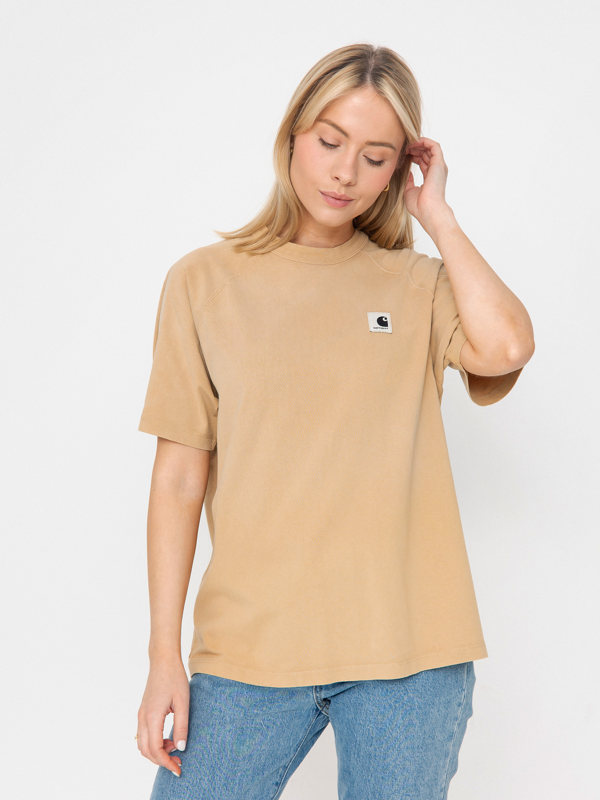 Carhartt WIP Hudson Wmn T-Shirt (dusty h brown/chalk wash)