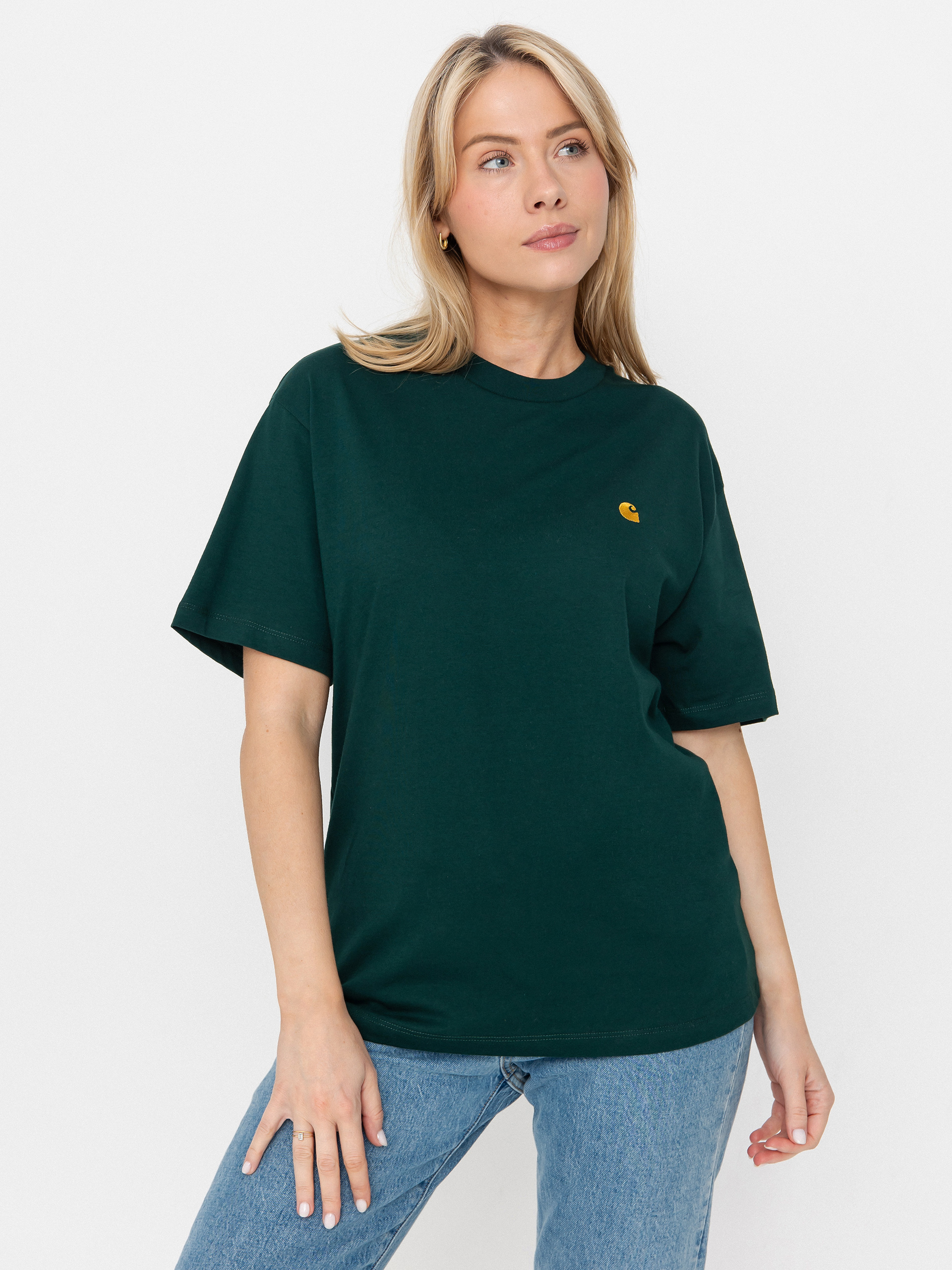 Carhartt WIP Chase Wmn T-Shirt (dark fir/gold)