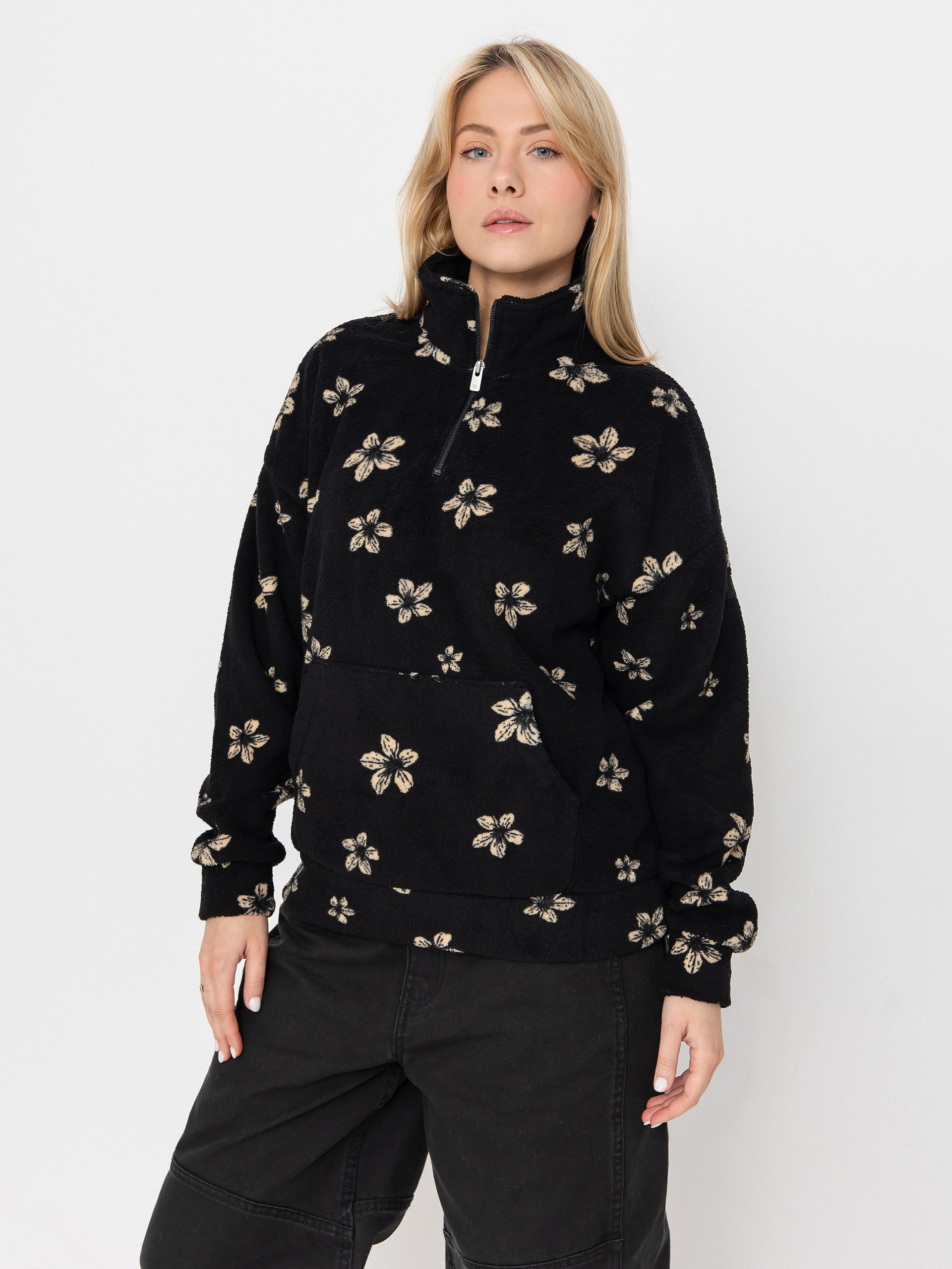 Roxy Obsessed With You Wmn Fleece Jacke - Schwarz (phantom mo