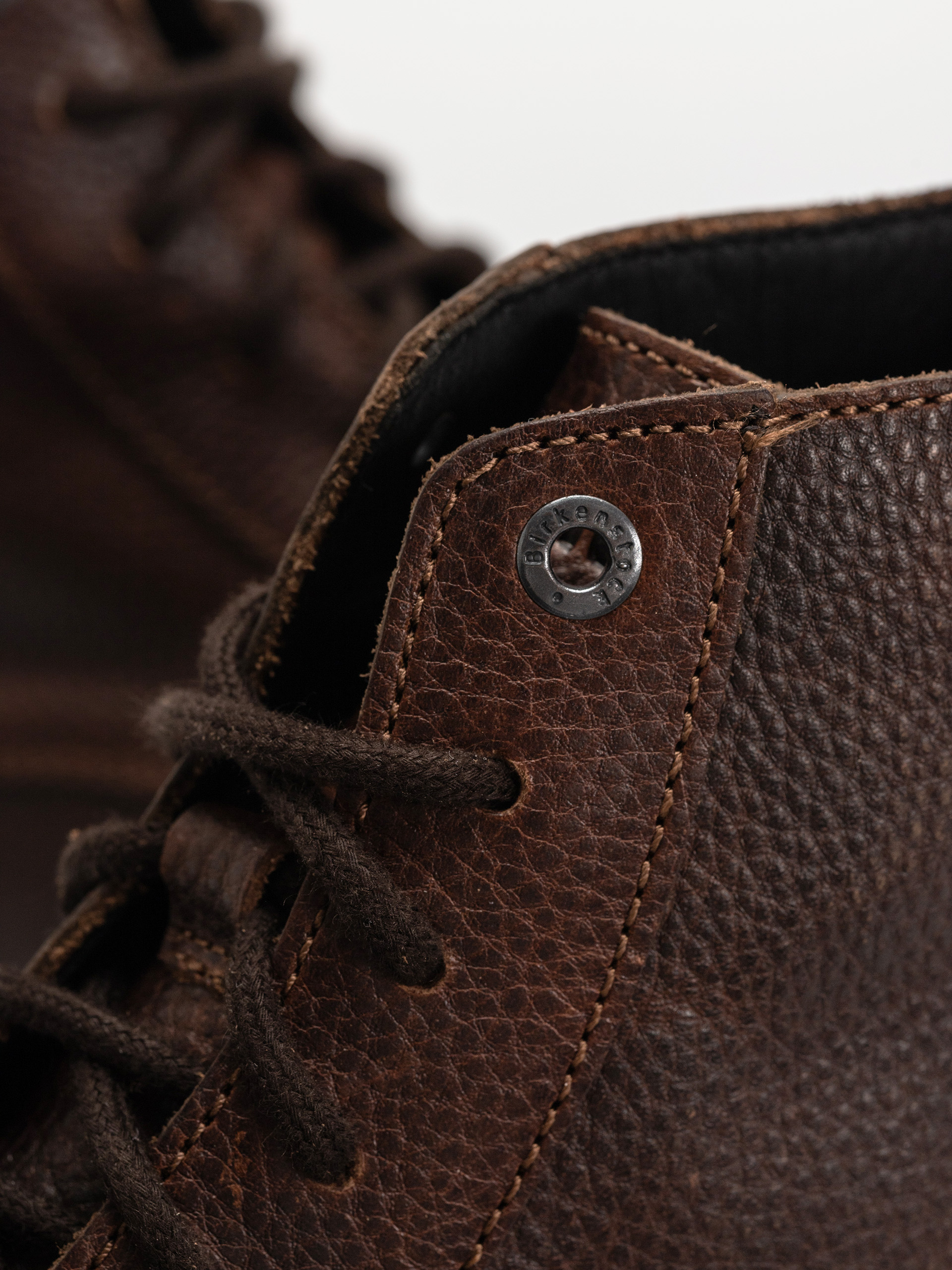 Birkenstock Schuhe Highwood Lace Mid Natural Leather Regular (chocolate)