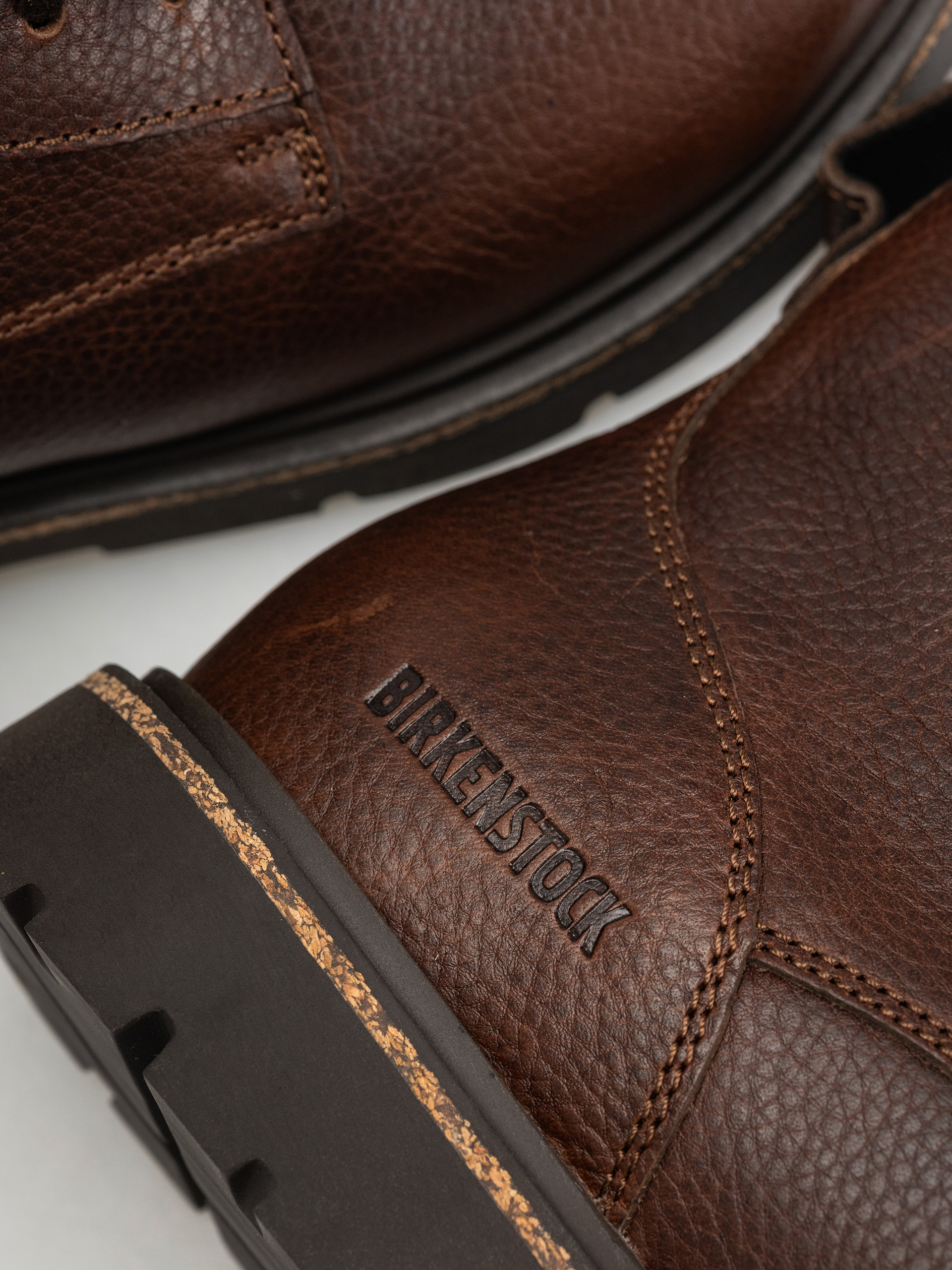 Birkenstock Schuhe Highwood Lace Mid Natural Leather Regular (chocolate)