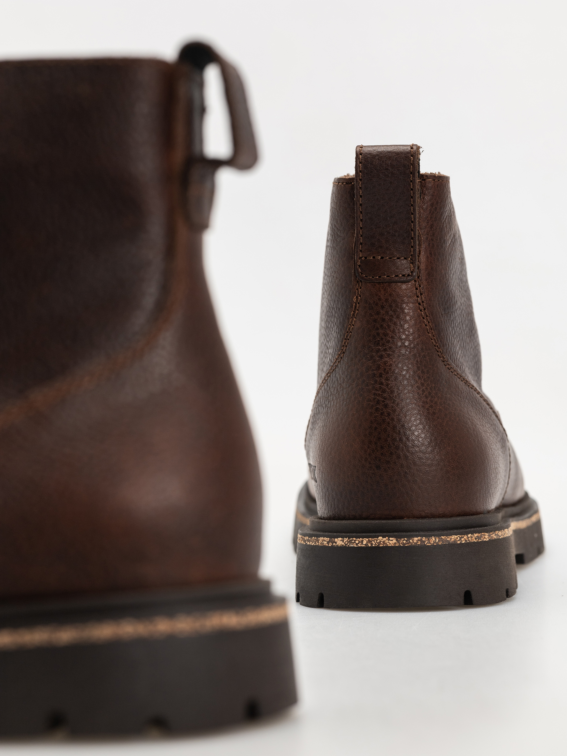 Birkenstock Shoes Highwood Lace Mid Natural Leather Regular (chocolate)