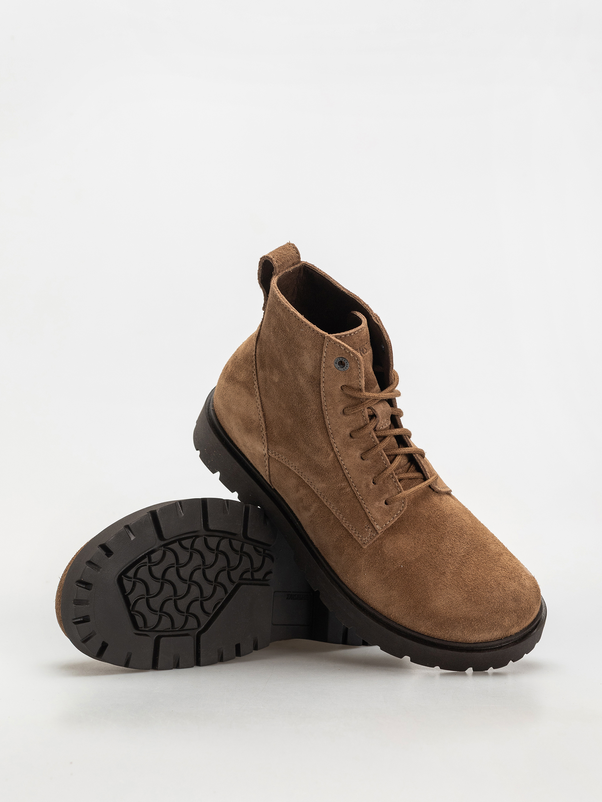 Birkenstock Shoes Highwood Lace Mid Suede Leather Regular (dark tea)