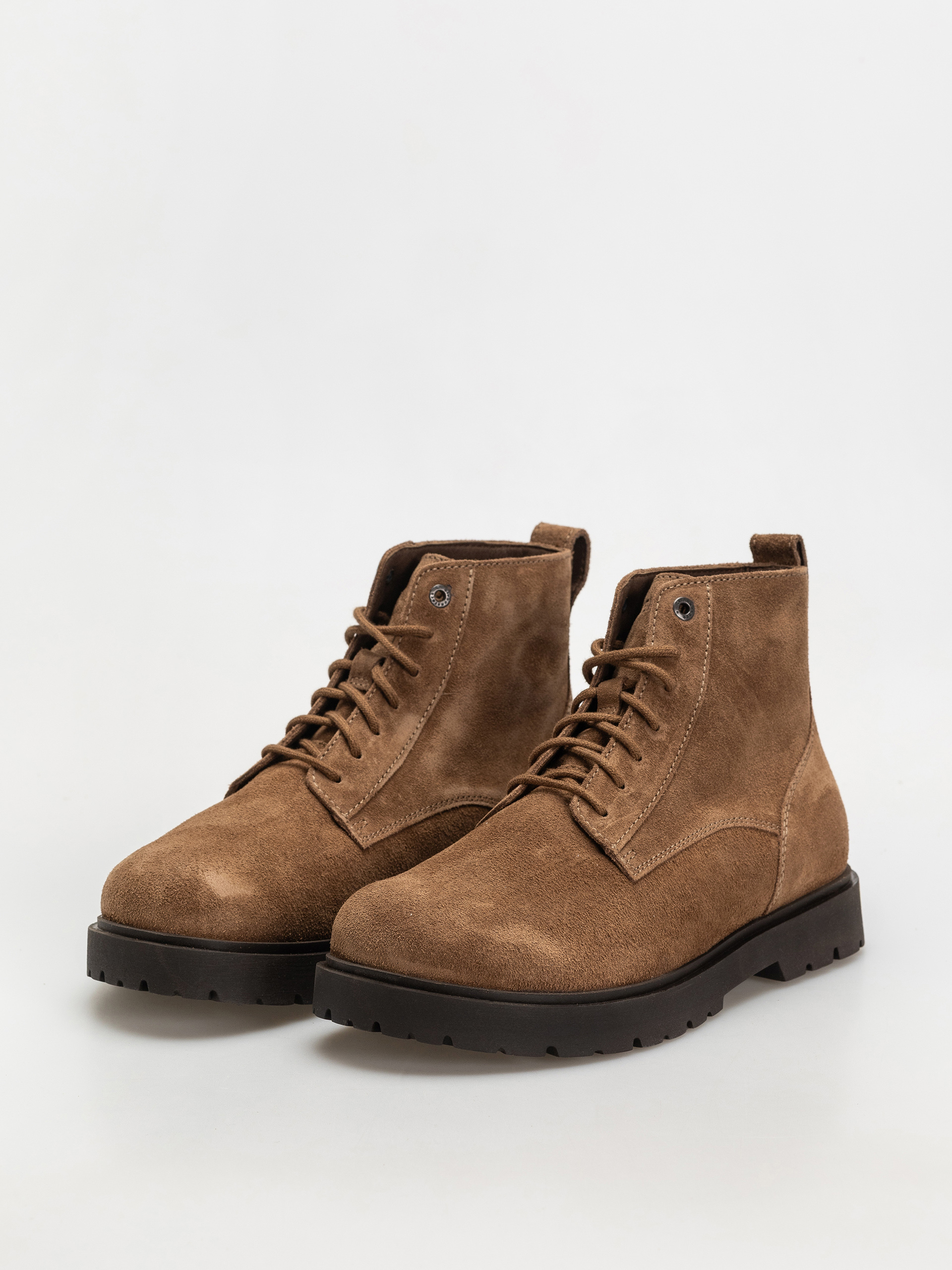 Birkenstock Shoes Highwood Lace Mid Suede Leather Regular (dark tea)