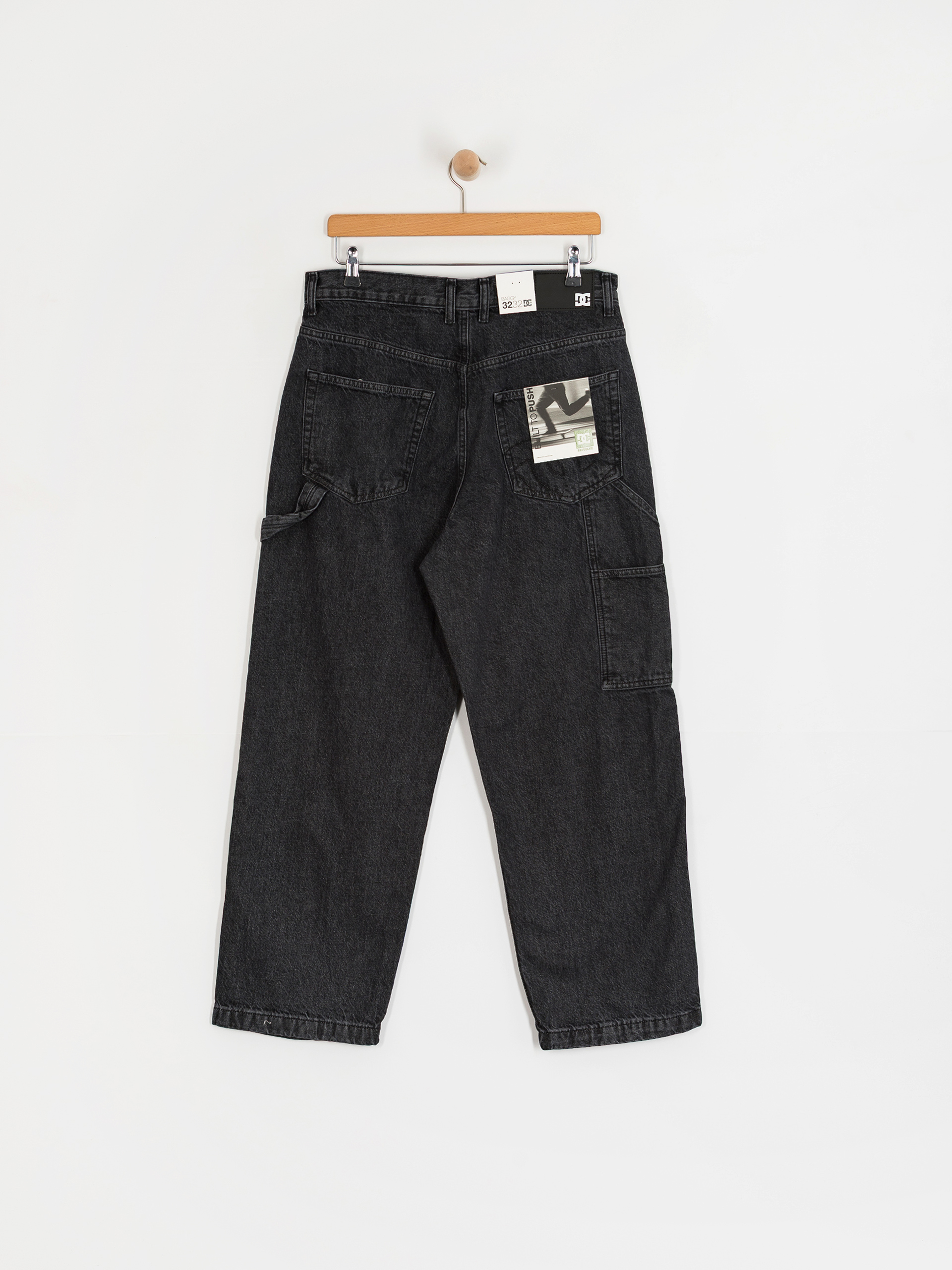 DC Worker Baggy Carpenter Pants - black, grey (black)