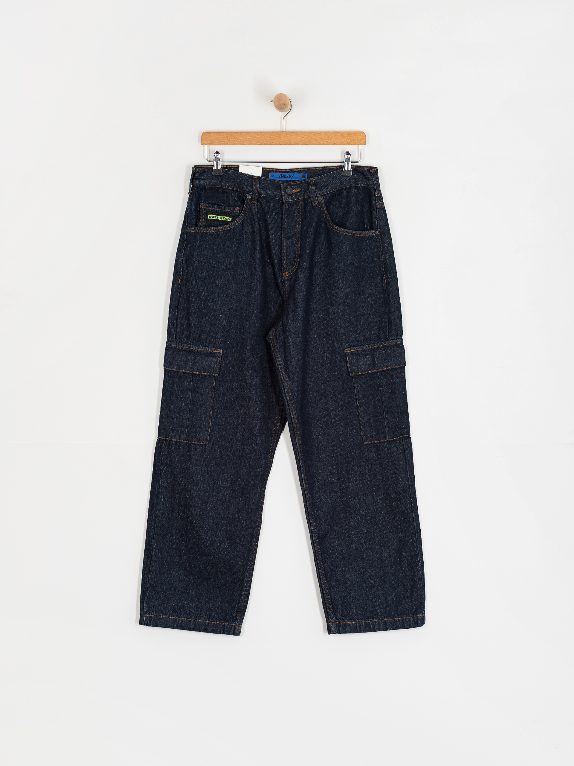 DC Worker Baggy Denim Cargo Hose (dark denim)