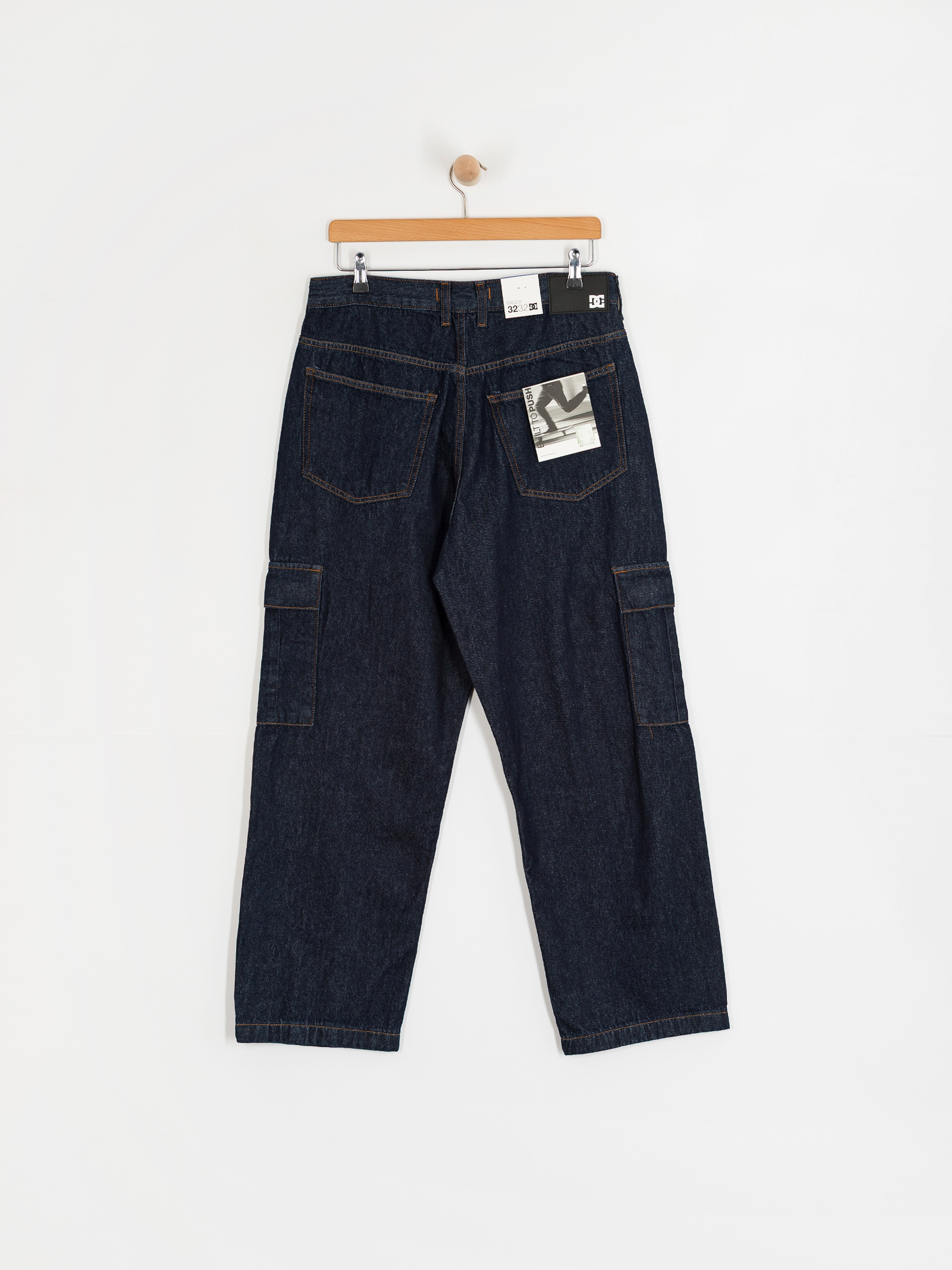 DC Worker Baggy Denim Cargo Pants (dark denim)