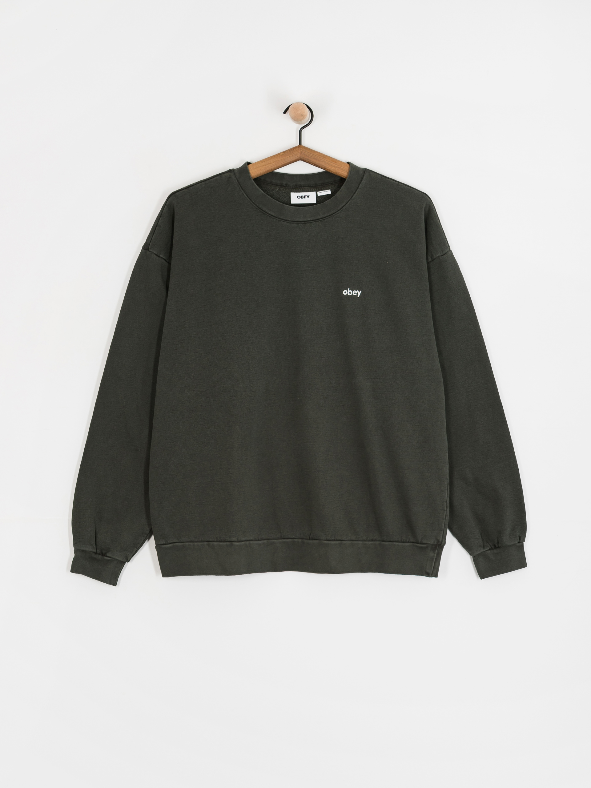 OBEY Lowercase Pigment Crew Sweatshirt - black (pigment pirate black)