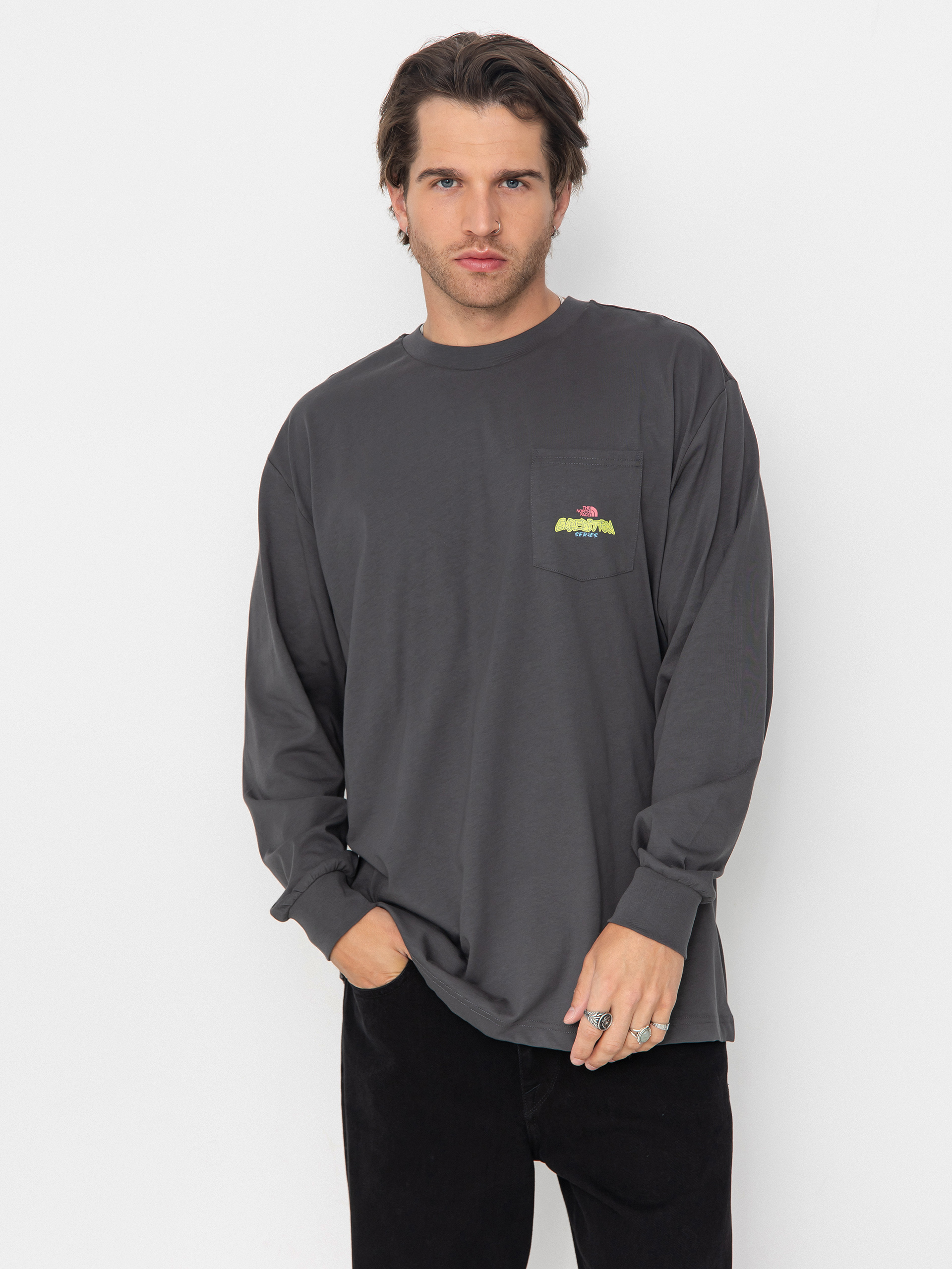 The North Face Expedition Celebration Oversized Longsleeve (anthracite grey)
