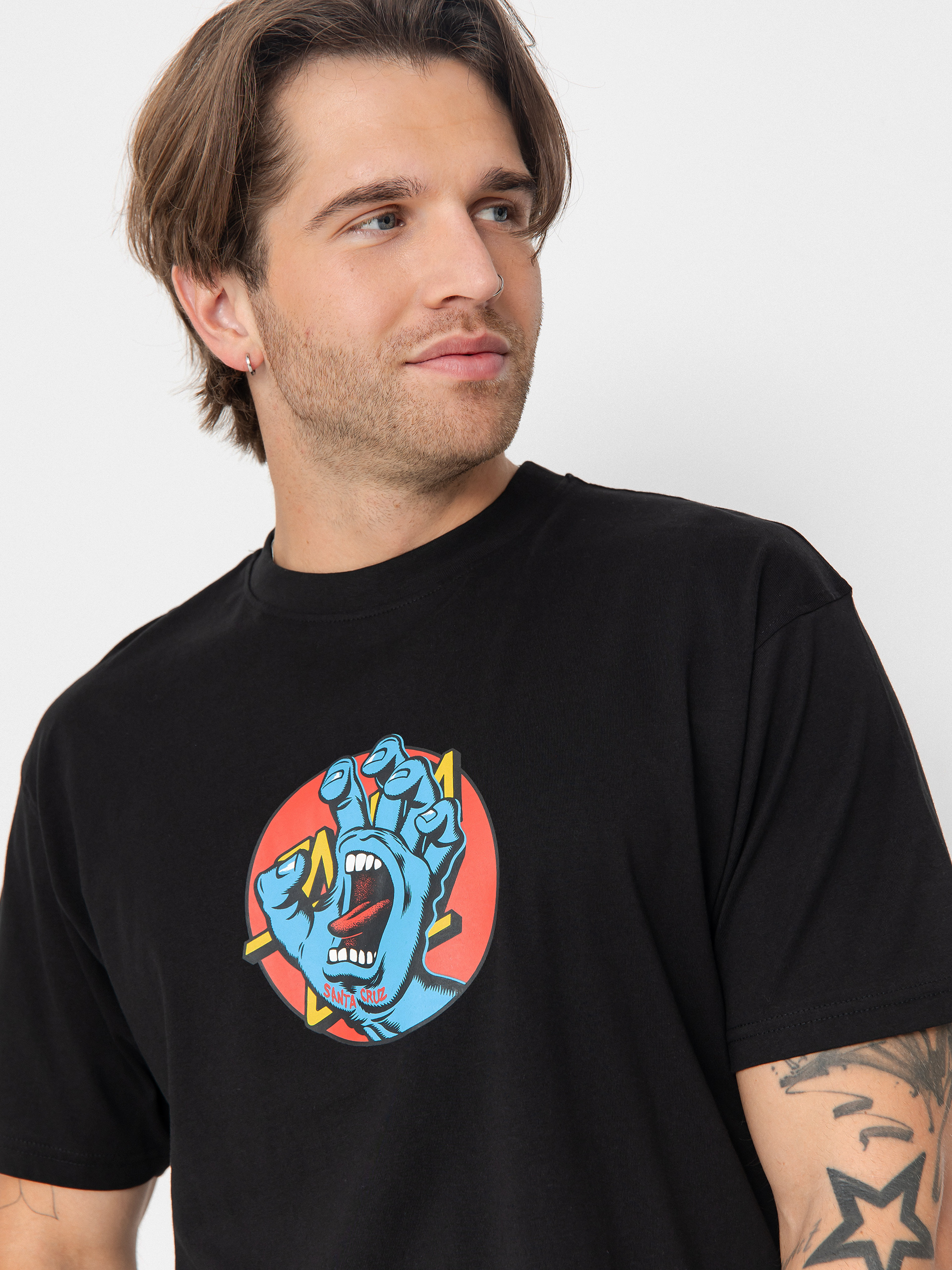 Santa Cruz Hand Dot Front T-Shirt (black)